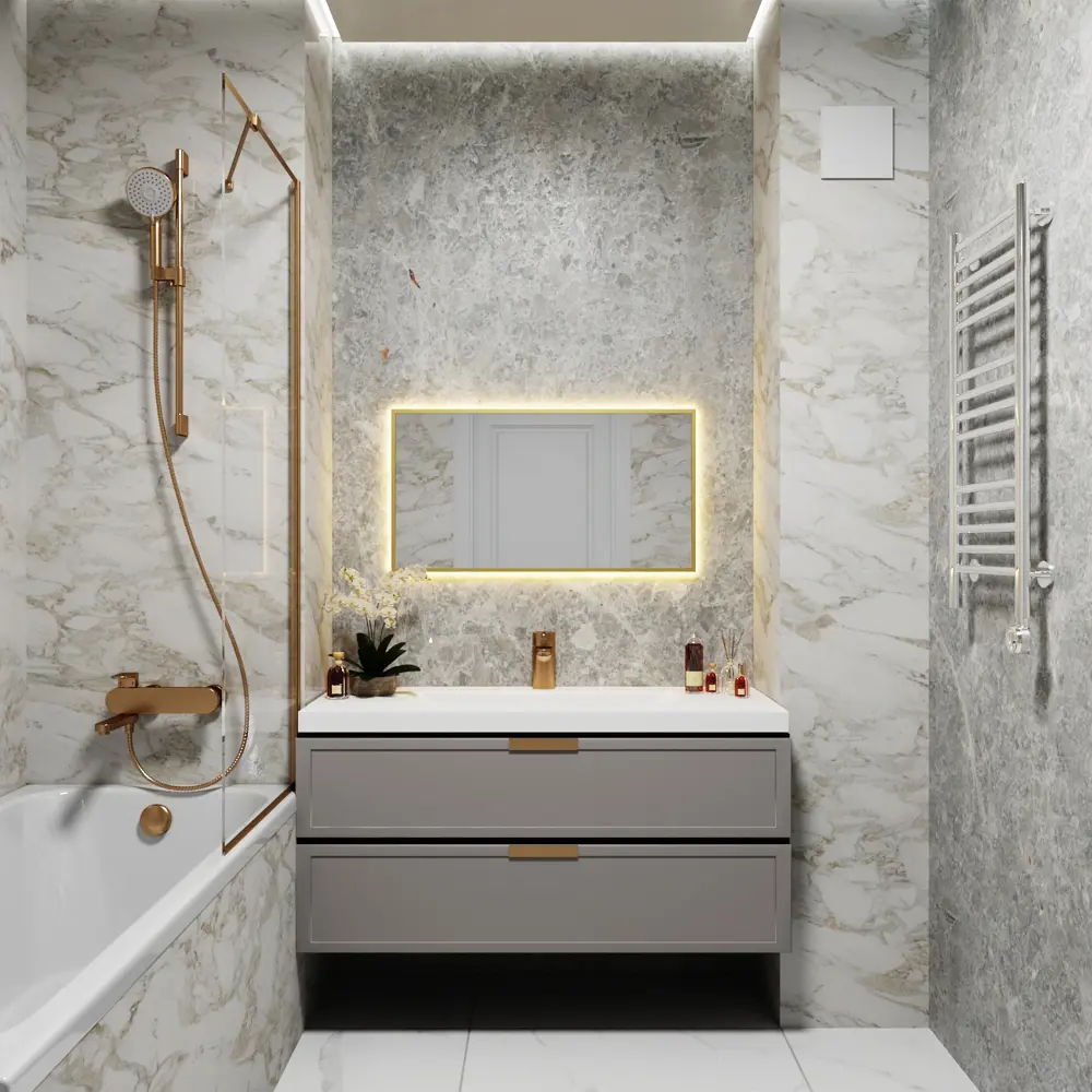 Фото 3 Зеркало со встроенной подсветкой One mirror 9040зст 40x90 см Фото 3 Зеркало со встроенной подсветкой One mirror 9040зст 40x90 см