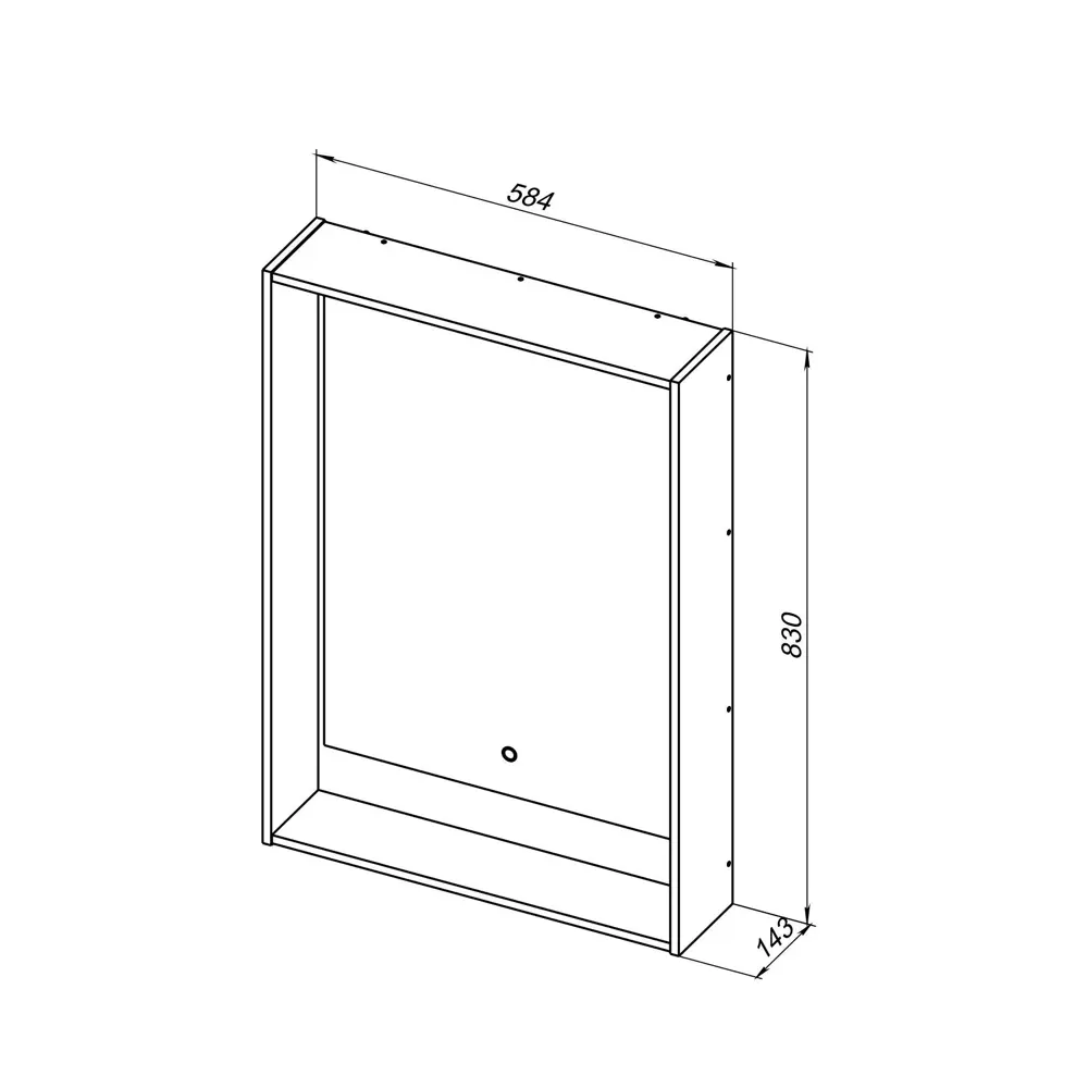 Фото 4 Зеркало для ванной Aquanet Милан 00336398 с подсветкой 58x83см Фото 4 Зеркало для ванной Aquanet Милан 00336398 с подсветкой 58x83см