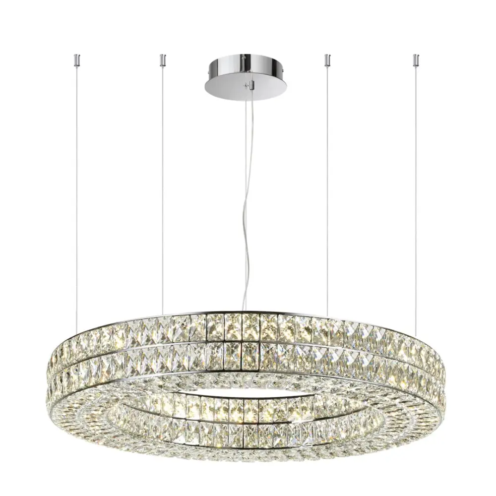 Фото 4 Люстра подвесная светодиодная Odeon Light L-vision Od_4927_52l 14 м² нейтральный белый свет цвет хром Фото 4 Люстра подвесная светодиодная Odeon Light L-vision Od_4927_52l 14 м² нейтральный белый свет цвет хром