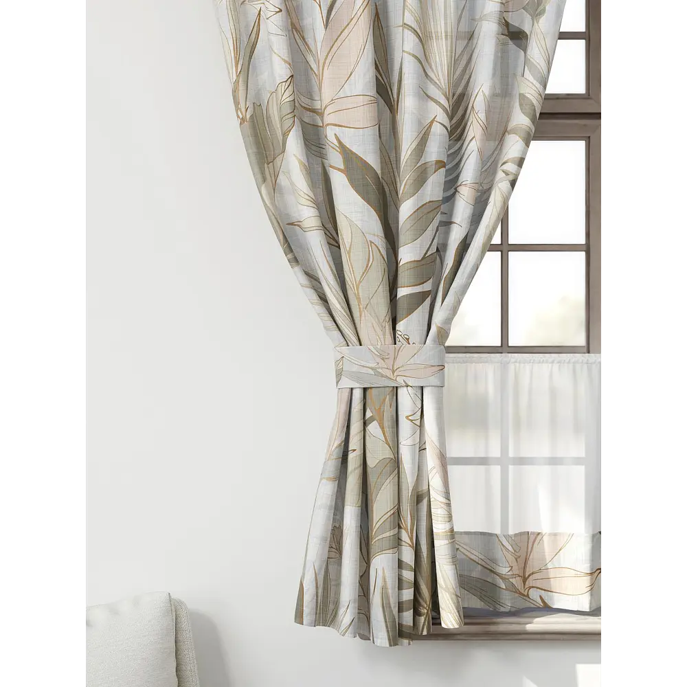 Фото 3 Комплект штор Comfy way CW705184-160 на шторной ленте 160x150 см цвет бежевый, светло-бежевый, светло-серый, слоновая кость, темно-бежевый Фото 3 Комплект штор Comfy way CW705184-160 на шторной ленте 160x150 см цвет бежевый, светло-бежевый, светло-серый, слоновая кость, темно-бежевый
