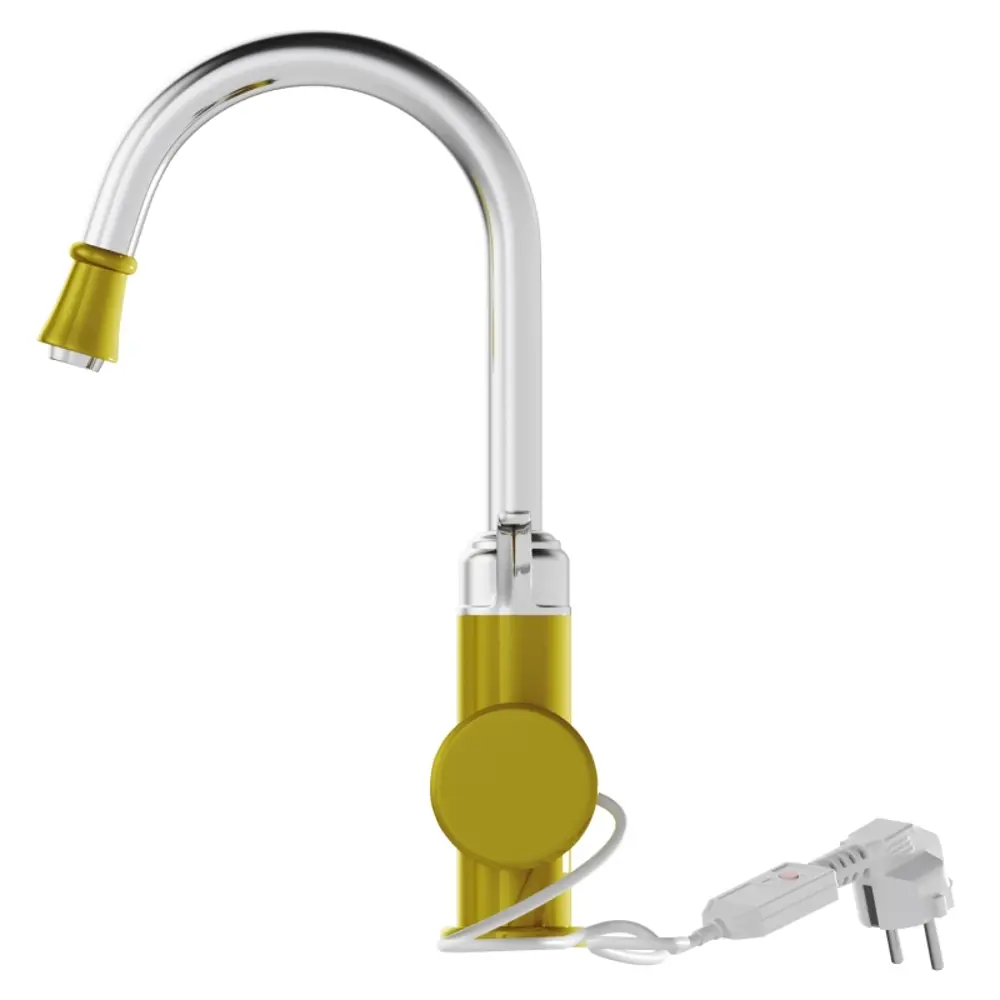Фото Проточный водонагреватель электрический Mixline Wh-003 551719 3.3 кВт жёлтый / золотой Фото Проточный водонагреватель электрический Mixline Wh-003 551719 3.3 кВт жёлтый / золотой