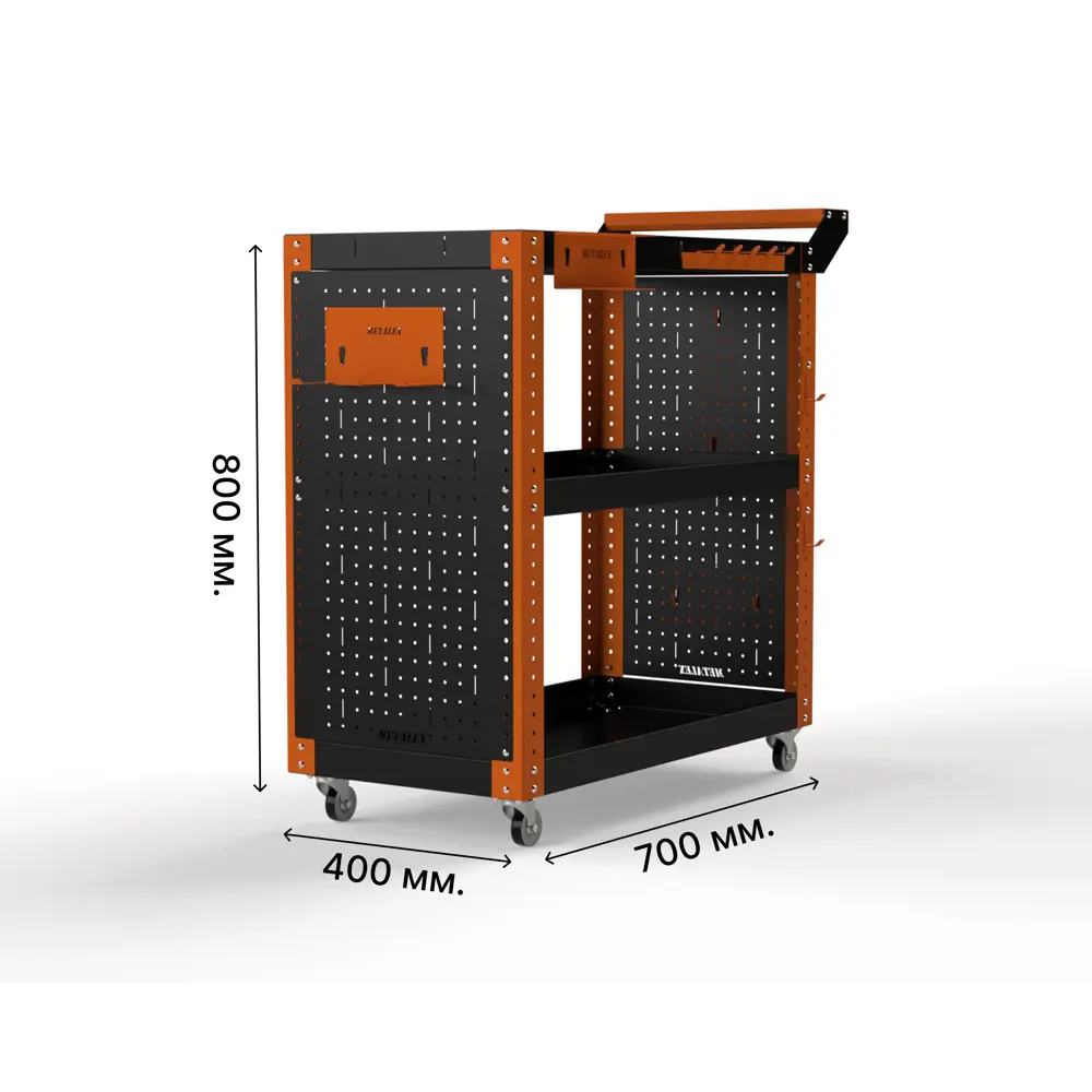 Фото Тележка инструментальная Metalex Тип 2 118159 800x350x700 мм Фото Тележка инструментальная Metalex Тип 2 118159 800x350x700 мм