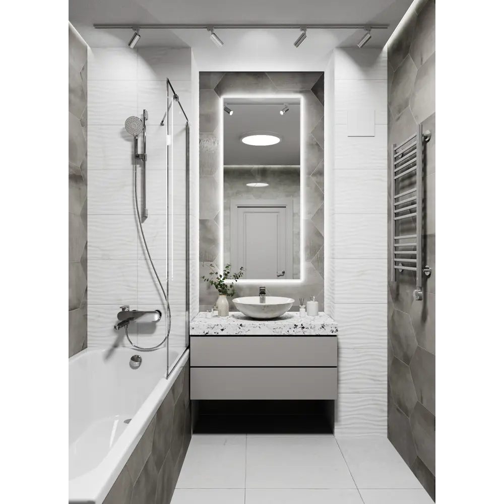 Фото 3 Зеркало со встроенной подсветкой One mirror 15060бсх 60x150 см Фото 3 Зеркало со встроенной подсветкой One mirror 15060бсх 60x150 см