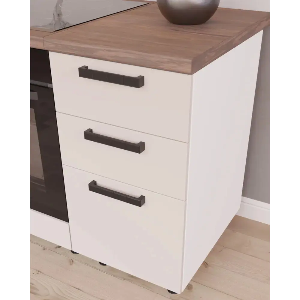 Фото 2 Кухонный гарнитур Дсв мебель Галактика 220x153.2x82.8 см ЛДСП цвет бежевый