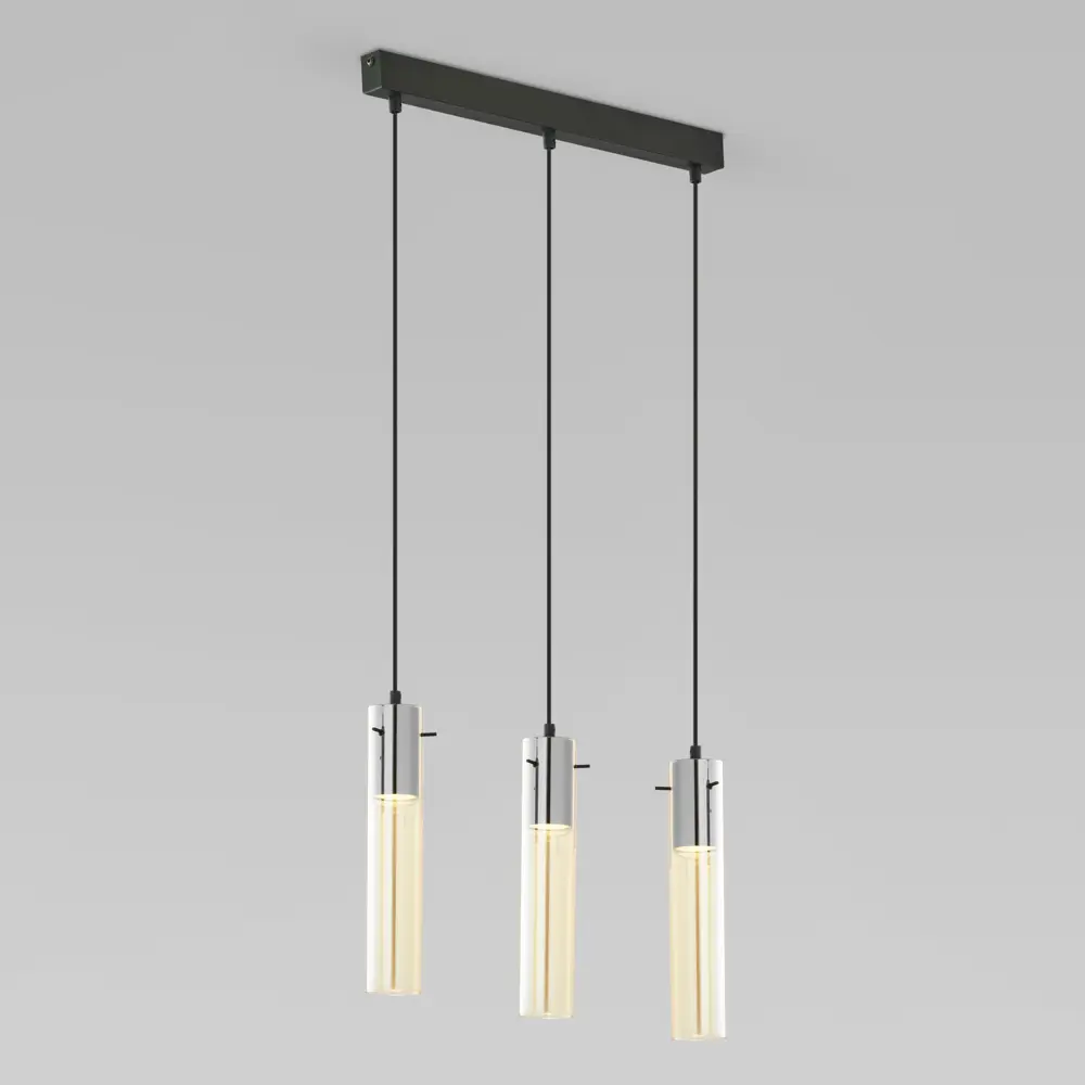Фото 3 Светильник подвесной со стеклянными плафонами TK LIGHTING 856 Look 3 лампы 12 м² цвет черный Фото 3 Светильник подвесной со стеклянными плафонами TK LIGHTING 856 Look 3 лампы 12 м² цвет черный