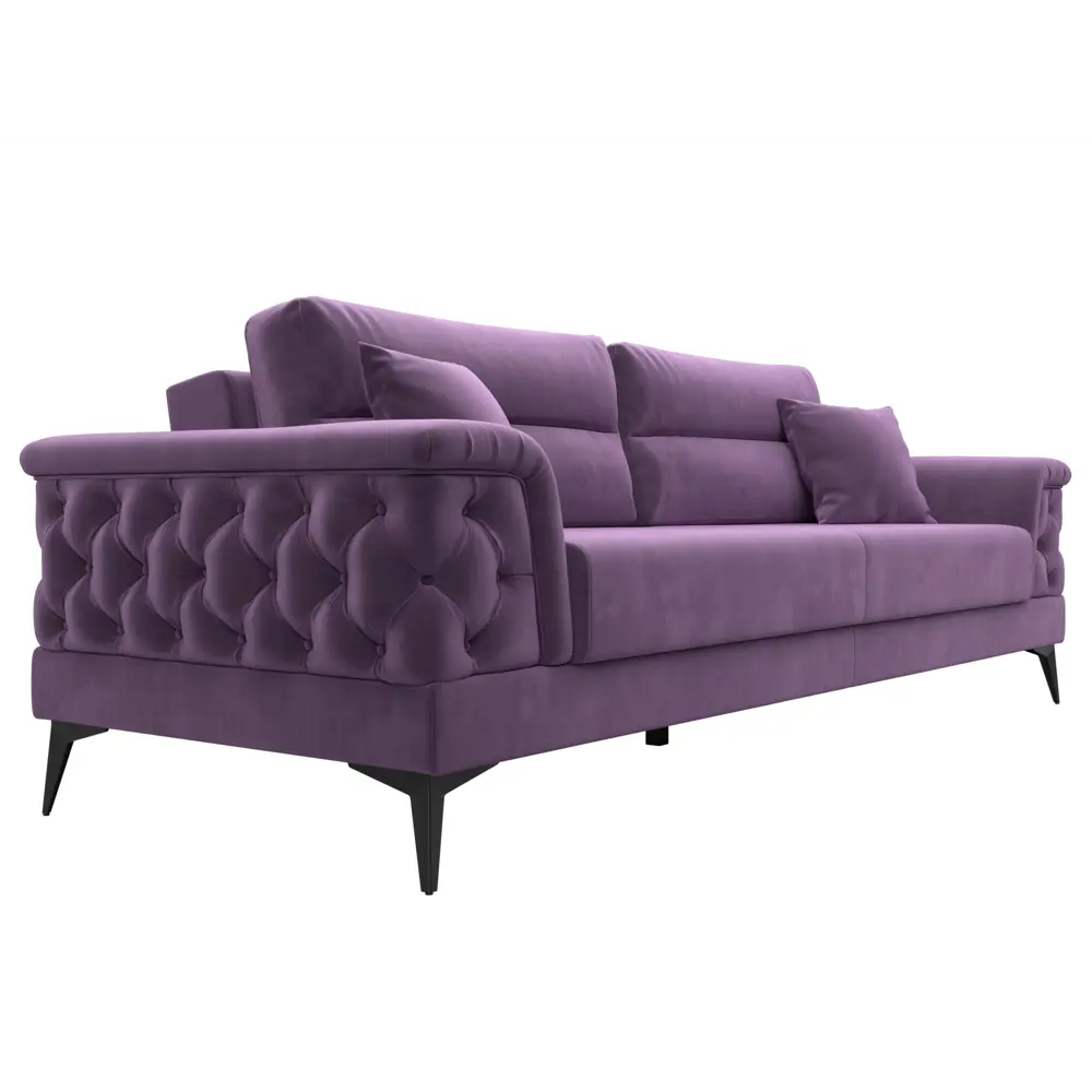 Фото 4 Диван Лига диванов Лига-023 260x96x97 см вельвет цвет фиолетовый Фото 4 Диван Лига диванов Лига-023 260x96x97 см вельвет цвет фиолетовый