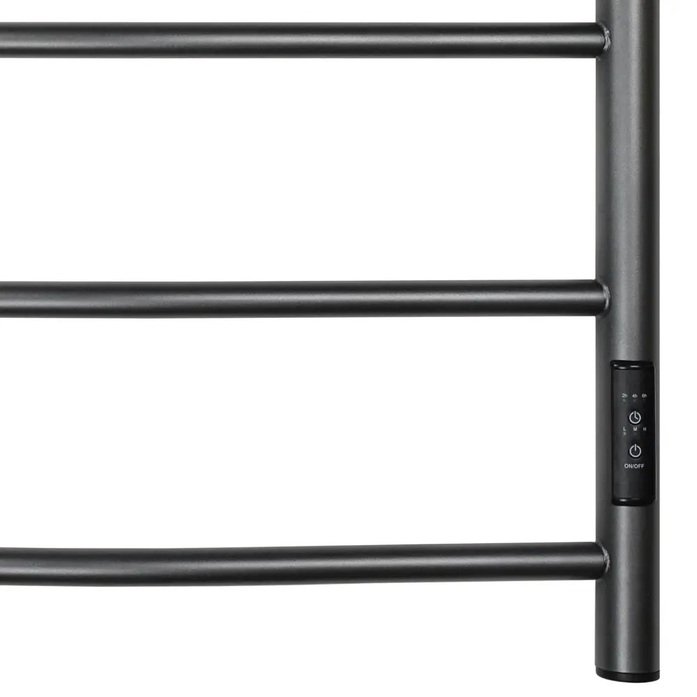 Фото 6 Полотенцесушитель электрический Primoclima Stella E Graphite 500x800 мм 110 Вт с терморегулятором лесенка цвет графитовый матовый Фото 6 Полотенцесушитель электрический Primoclima Stella E Graphite 500x800 мм 110 Вт с терморегулятором лесенка цвет графитовый матовый