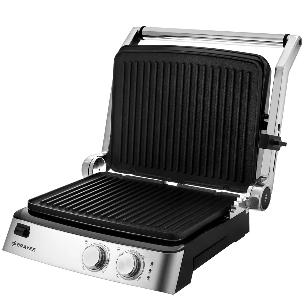 Фото 5 Гриль электрический Brayer BR2007 2000 Вт цвет серебристый/черный Фото 5 Гриль электрический Brayer BR2007 2000 Вт цвет серебристый/черный