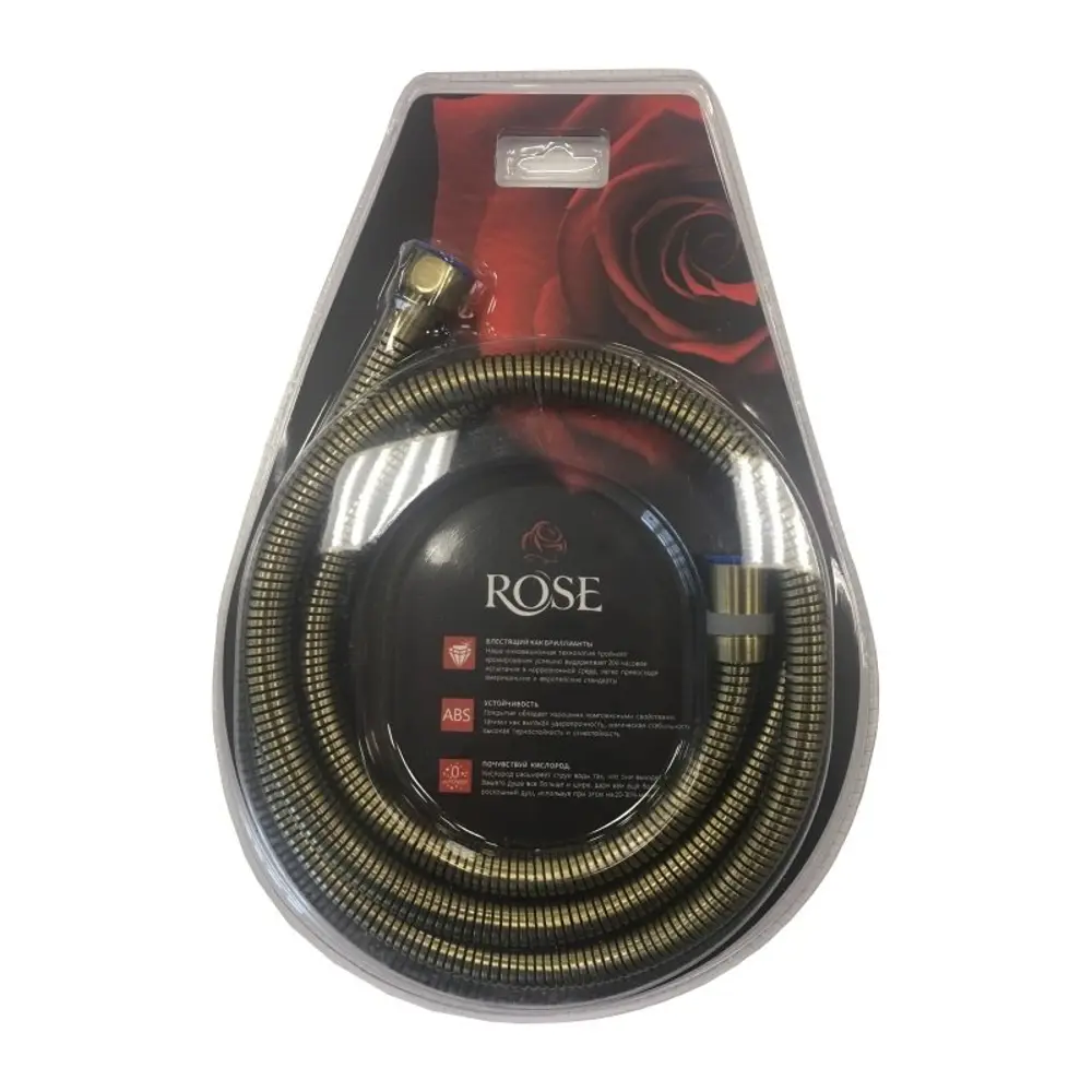 Фото Шланг для душа Rose RE33-15 150 см цвет хром глянцевый Фото Шланг для душа Rose RE33-15 150 см цвет хром глянцевый