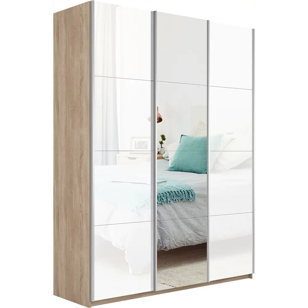 Фото 3 Шкаф-купе Мебельная компания е1 500446 230x180x57 см 10 полок ЛДСП цвет сонома Фото 3 Шкаф-купе Мебельная компания е1 500446 230x180x57 см 10 полок ЛДСП цвет сонома