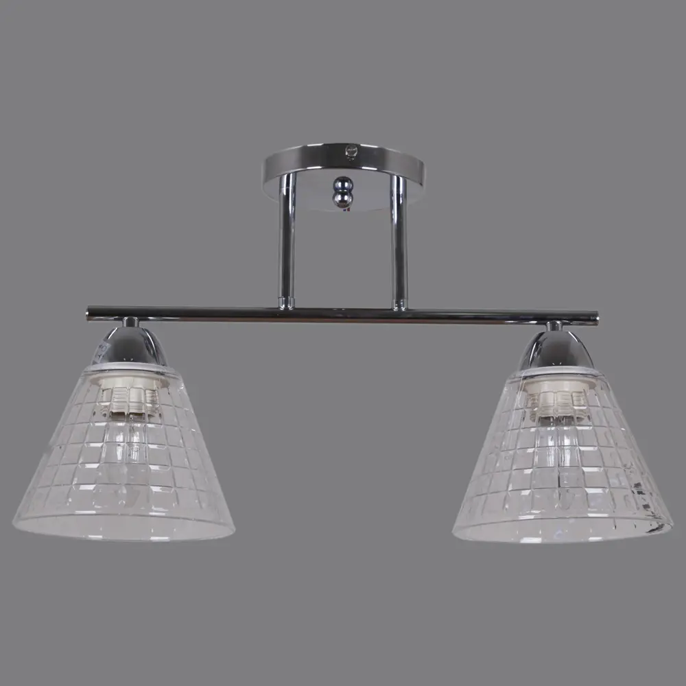 Фото 4 Люстра на штанге Reluce 01529-0.3-02 cr 2 лампы 12 м² цвет серый/серебристый Фото 4 Люстра на штанге Reluce 01529-0.3-02 cr 2 лампы 12 м² цвет серый/серебристый