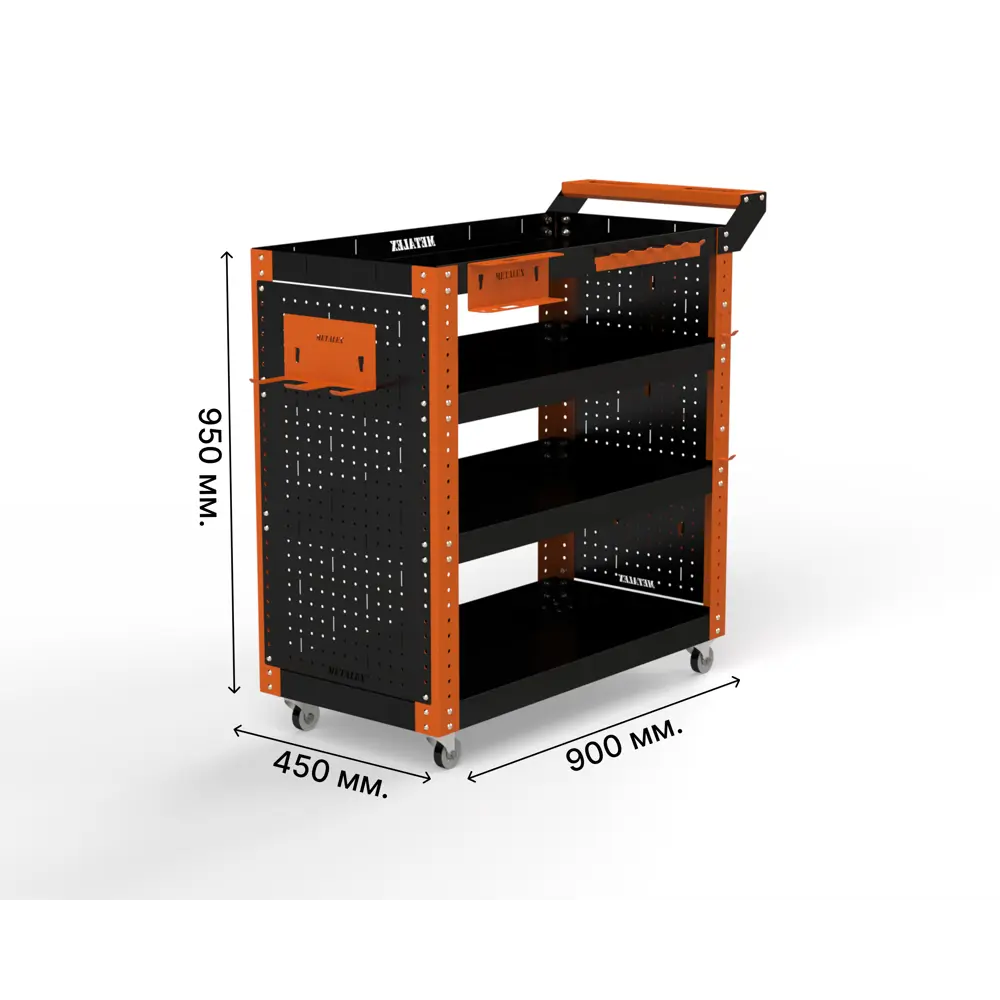 Фото Тележка инструментальная Metalex Тип 2 118209 950x400x900 мм Фото Тележка инструментальная Metalex Тип 2 118209 950x400x900 мм