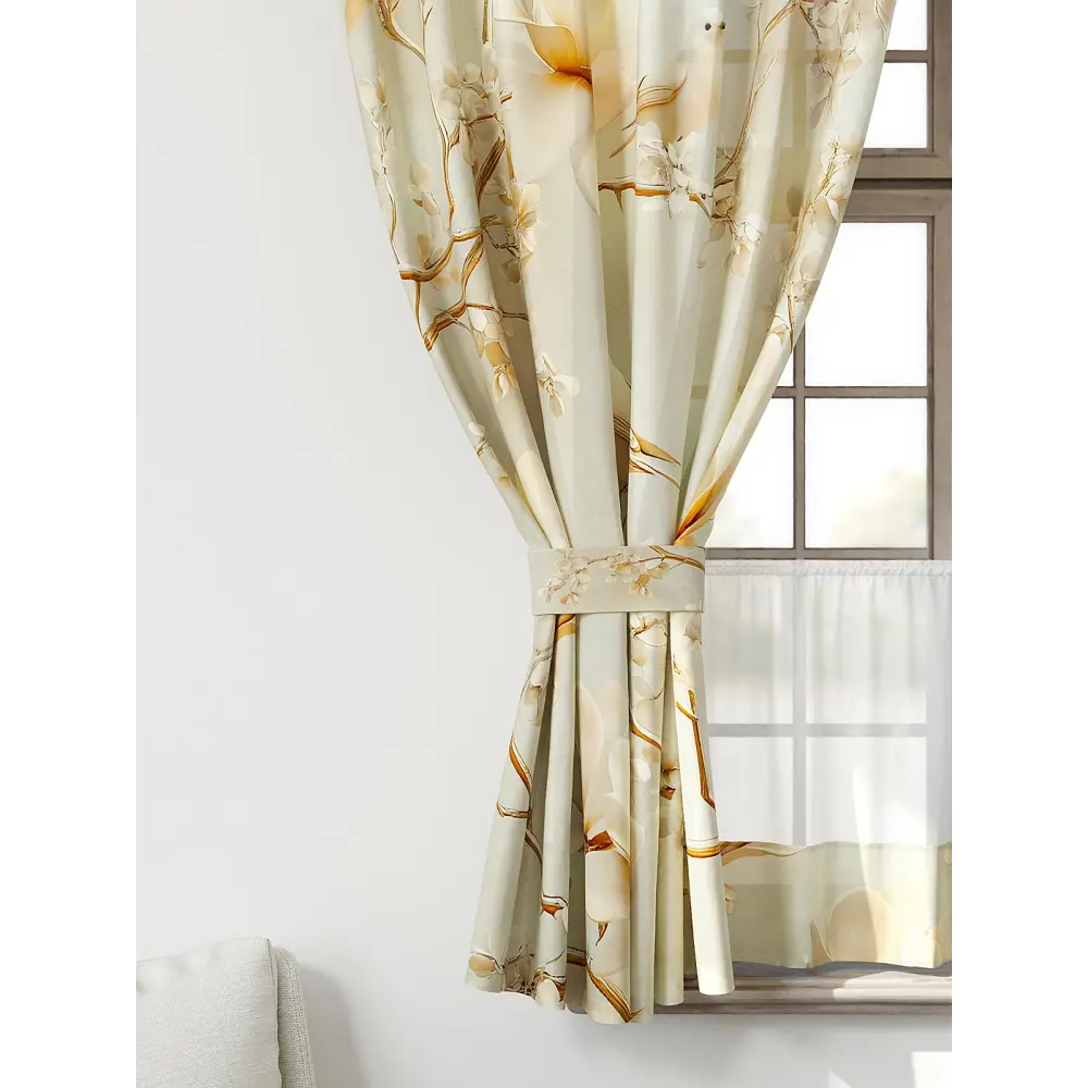 Фото 4 Комплект штор Comfy way Иномик - 75 CW705075-160 на шторной ленте 160x150 см цвет бежевый Фото 4 Комплект штор Comfy way Иномик - 75 CW705075-160 на шторной ленте 160x150 см цвет бежевый