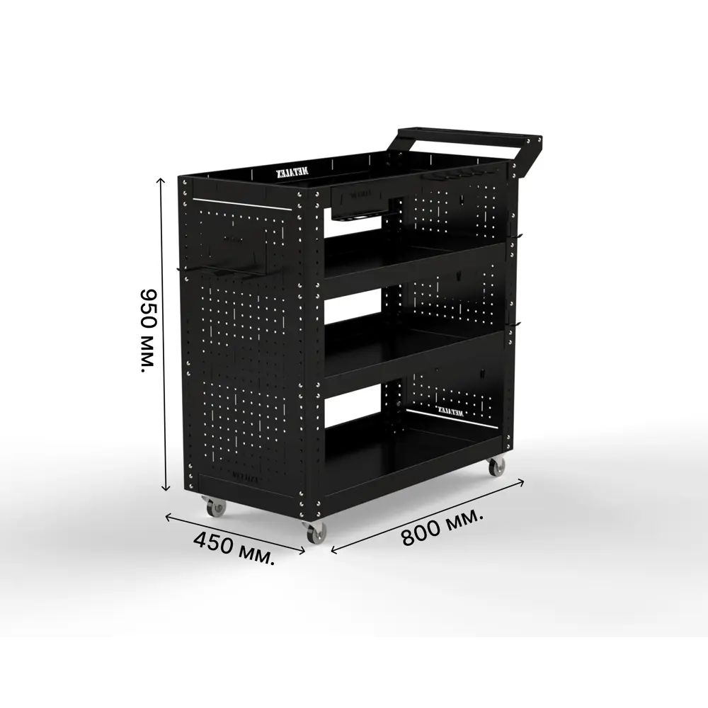 Фото Тележка инструментальная Metalex Тип 2 118221 950x400x900 мм Фото Тележка инструментальная Metalex Тип 2 118221 950x400x900 мм
