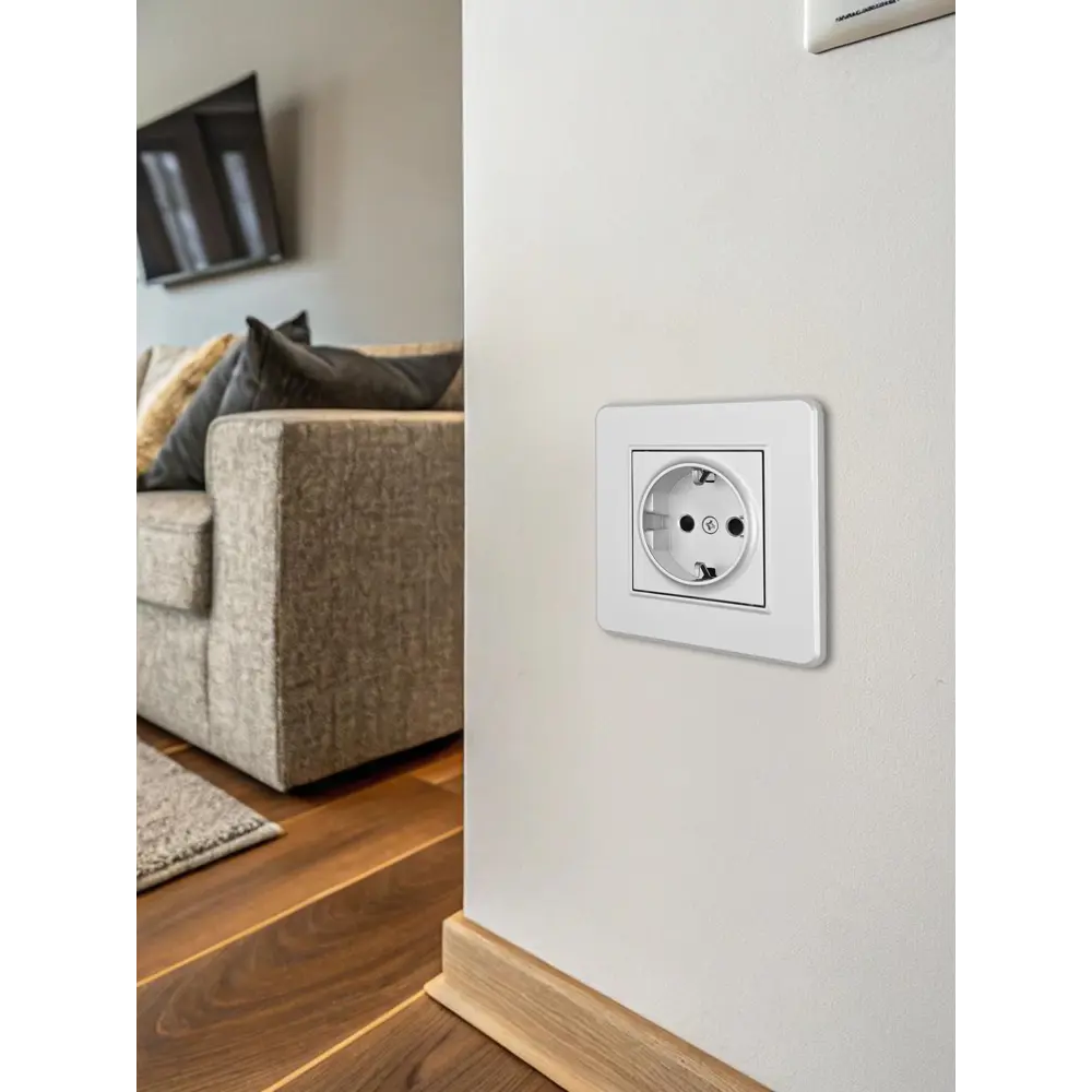 Фото 5 Розетка встраиваемая Arte milano SET16-1-40-1.silver с заземлением и шторками цвет серебро