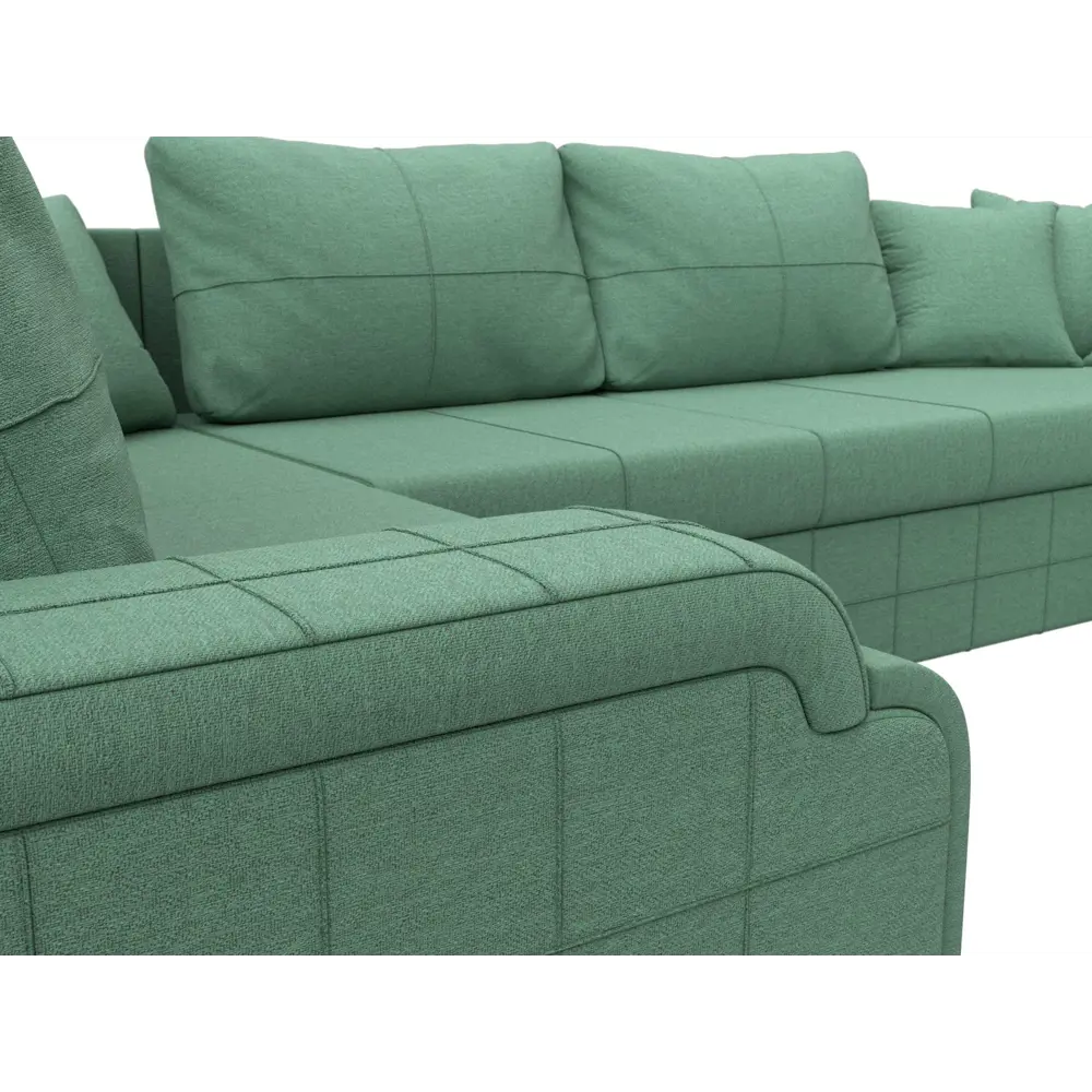 Фото 3 Диван П-образный Николь Лига диванов 125912 324x91x188 см рогожка цвет амур 11 зеленый Фото 3 Диван П-образный Николь Лига диванов 125912 324x91x188 см рогожка цвет амур 11 зеленый