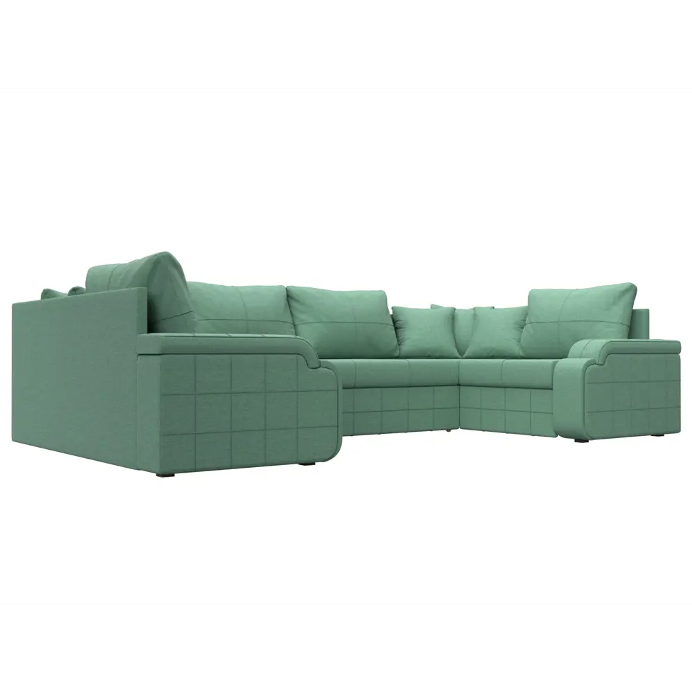 Фото 4 Диван П-образный Николь Лига диванов 125912 324x91x188 см рогожка цвет амур 11 зеленый Фото 4 Диван П-образный Николь Лига диванов 125912 324x91x188 см рогожка цвет амур 11 зеленый