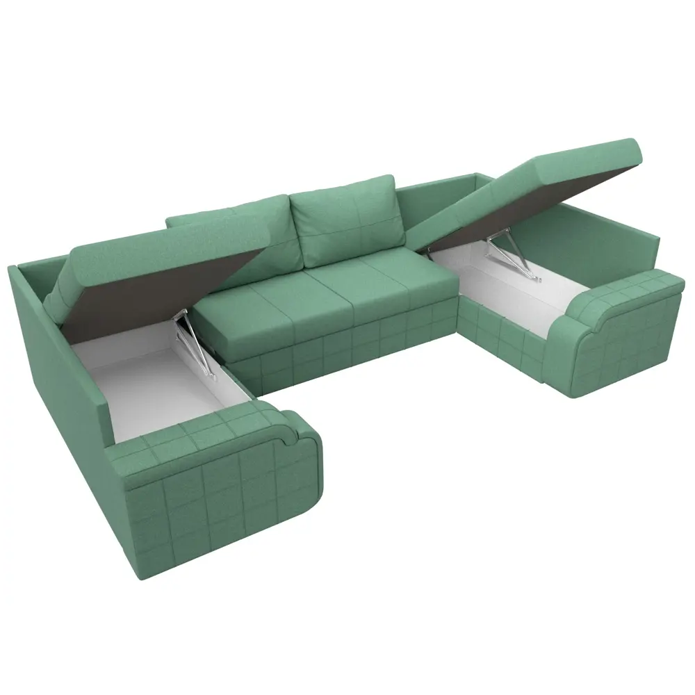 Фото 8 Диван П-образный Николь Лига диванов 125912 324x91x188 см рогожка цвет амур 11 зеленый Фото 8 Диван П-образный Николь Лига диванов 125912 324x91x188 см рогожка цвет амур 11 зеленый