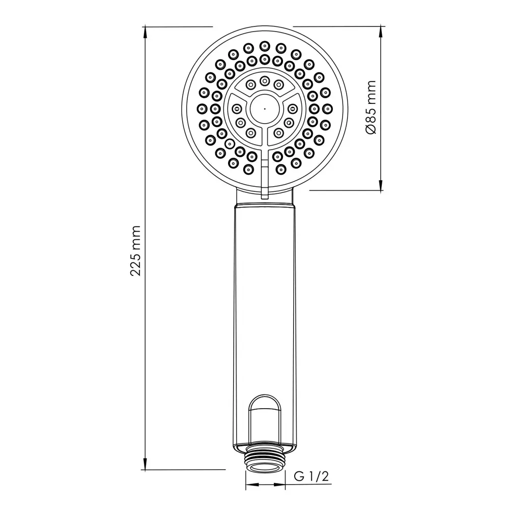 Фото 2 Лейка для верхнего душа Wasserkraft A035 круг цвет хром Фото 2 Лейка для верхнего душа Wasserkraft A035 круг цвет хром