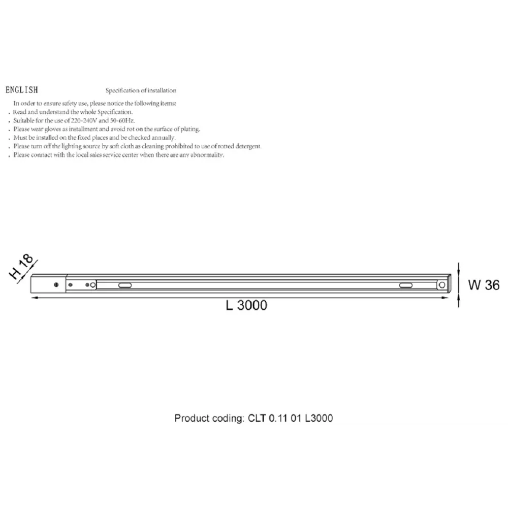 Фото 2 Трековый шинопровод однофазный Crystal Lux Clt 0.11 01 l3000 bl 300 см цвет черный Фото 2 Трековый шинопровод однофазный Crystal Lux Clt 0.11 01 l3000 bl 300 см цвет черный