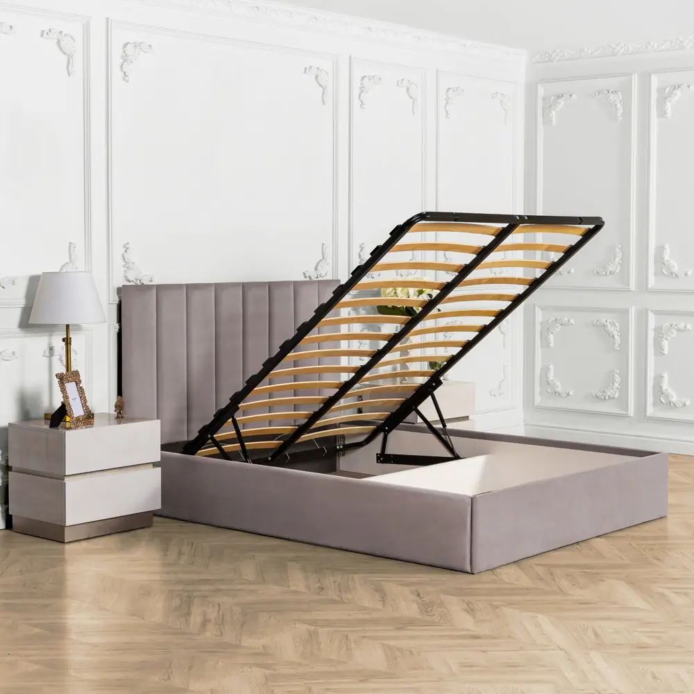 Фото 5 Кровать Dg-home Вега 146x109x207 см цвет серо-бежевый Фото 5 Кровать Dg-home Вега 146x109x207 см цвет серо-бежевый