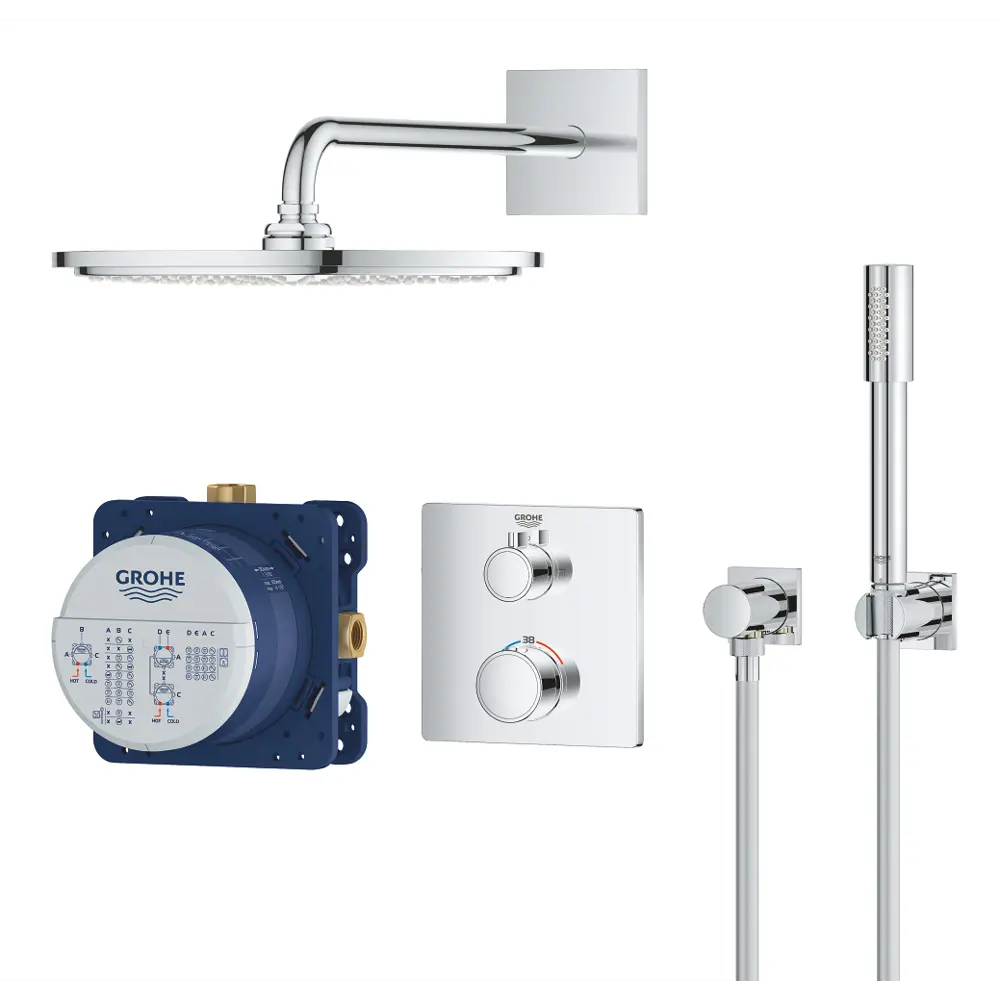 Фото Набор для комплектации душа Grohe Grohtherm 34730000 цвет хром Фото Набор для комплектации душа Grohe Grohtherm 34730000 цвет хром