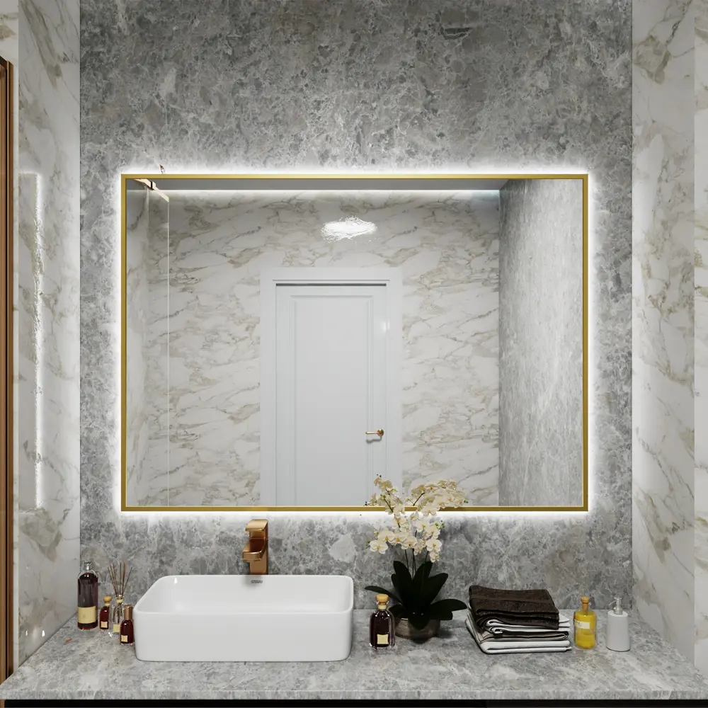 Фото 2 Зеркало со встроенной подсветкой One mirror 13090зсх 90x130 см Фото 2 Зеркало со встроенной подсветкой One mirror 13090зсх 90x130 см