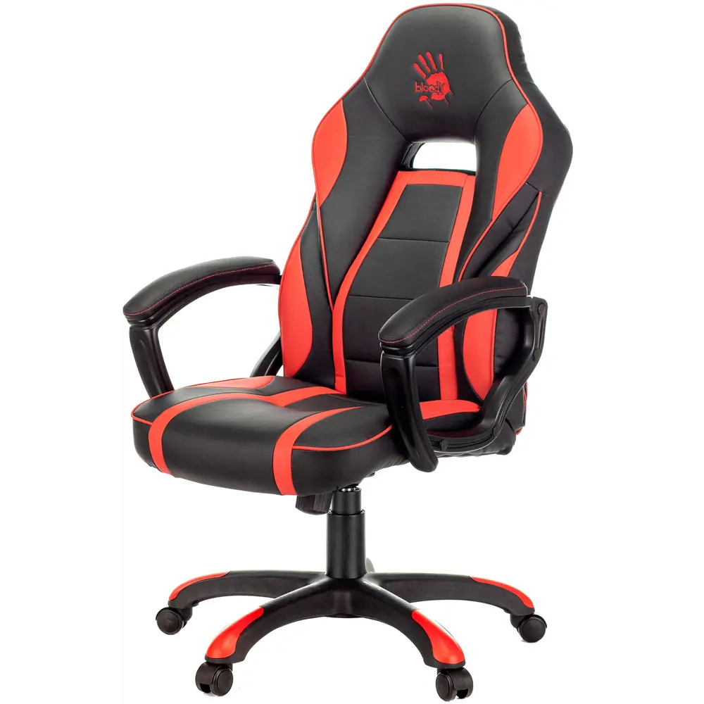 Фото 3 Игровое кресло A4tech Bloody 1392903 GC-350 51.5x112.5x48.5 см эко кожа цвет красный черный Фото 3 Игровое кресло A4tech Bloody 1392903 GC-350 51.5x112.5x48.5 см эко кожа цвет красный черный
