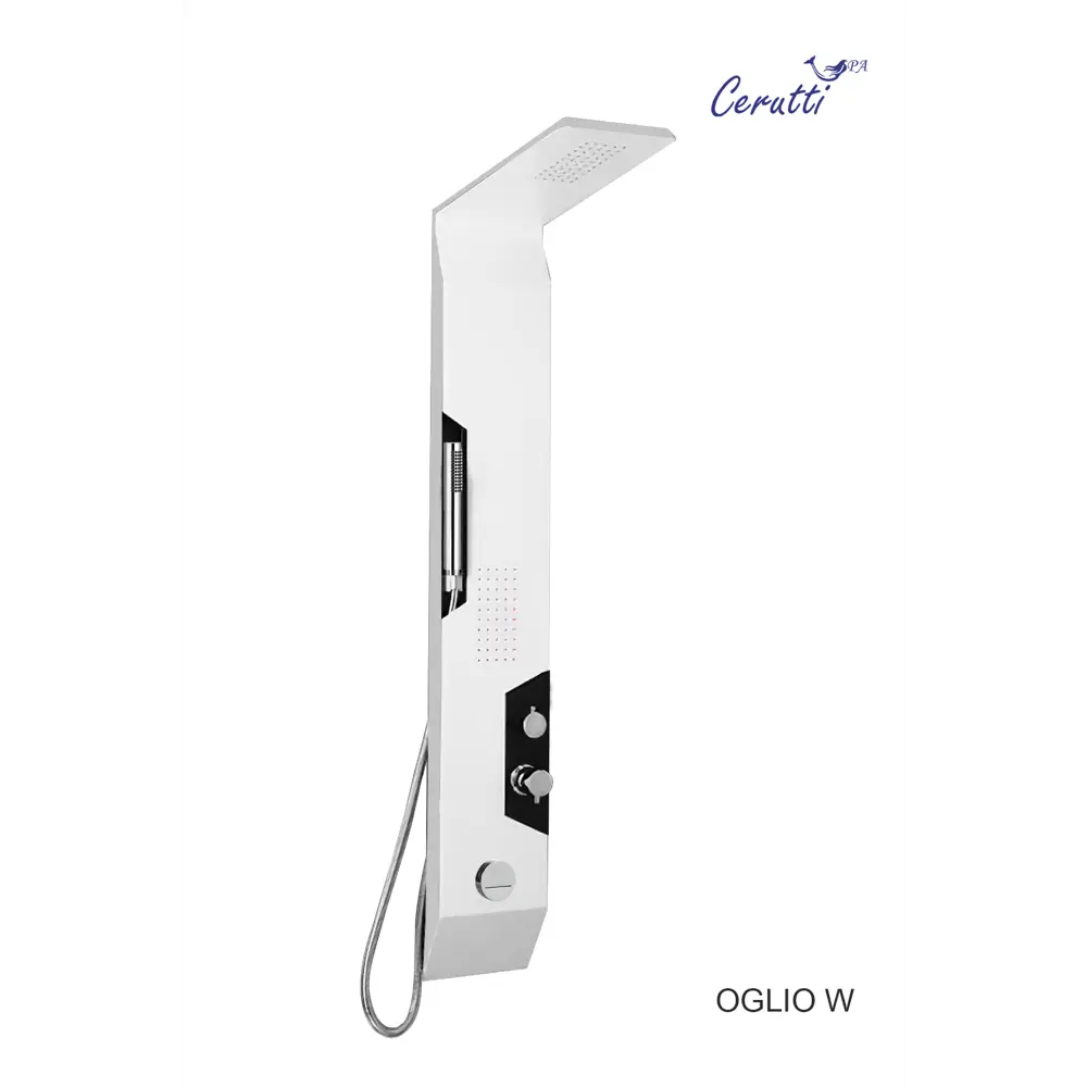 Фото 9 Душевая панель Ceruttispa Oglio CT8986 белая с гидромассажем Фото 9 Душевая панель Ceruttispa Oglio CT8986 белая с гидромассажем
