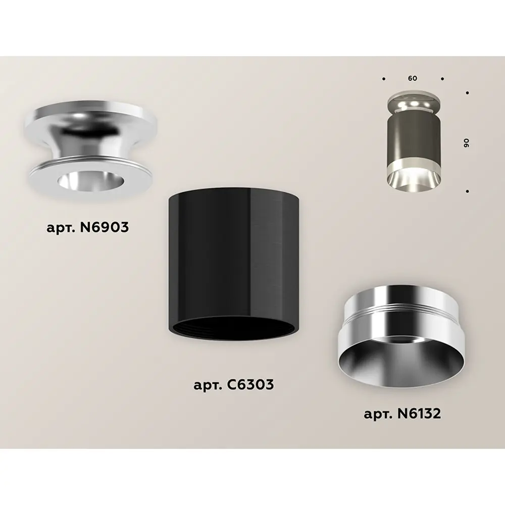 Фото 3 Светильник точечный накладной Ambrella light Xs6303101 2 м² цвет черный Фото 3 Светильник точечный накладной Ambrella light Xs6303101 2 м² цвет черный