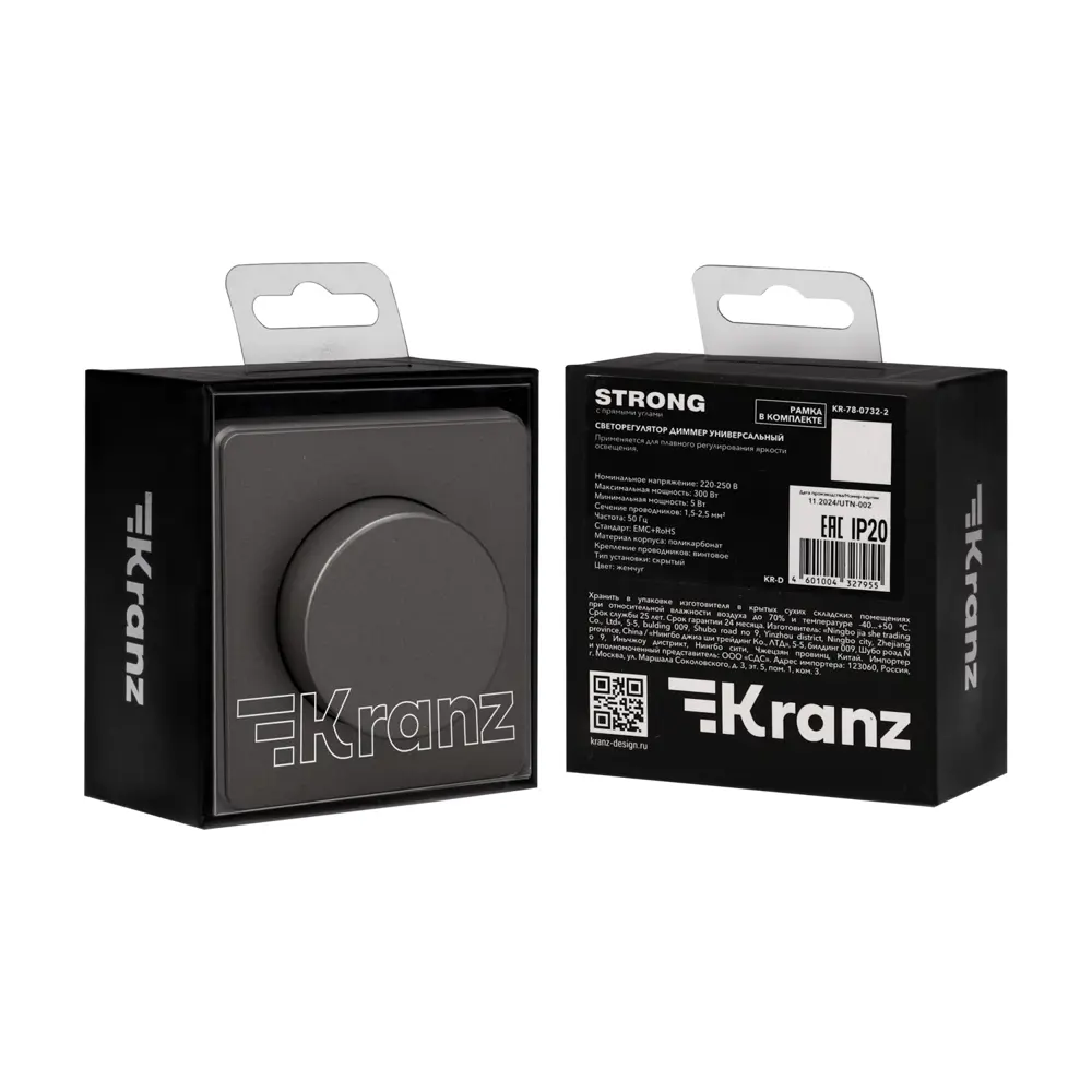 Фото 6 Диммер встраиваемый Kranz Round KR-78-0732-2 300 Вт цвет титан Фото 6 Диммер встраиваемый Kranz Round KR-78-0732-2 300 Вт цвет титан