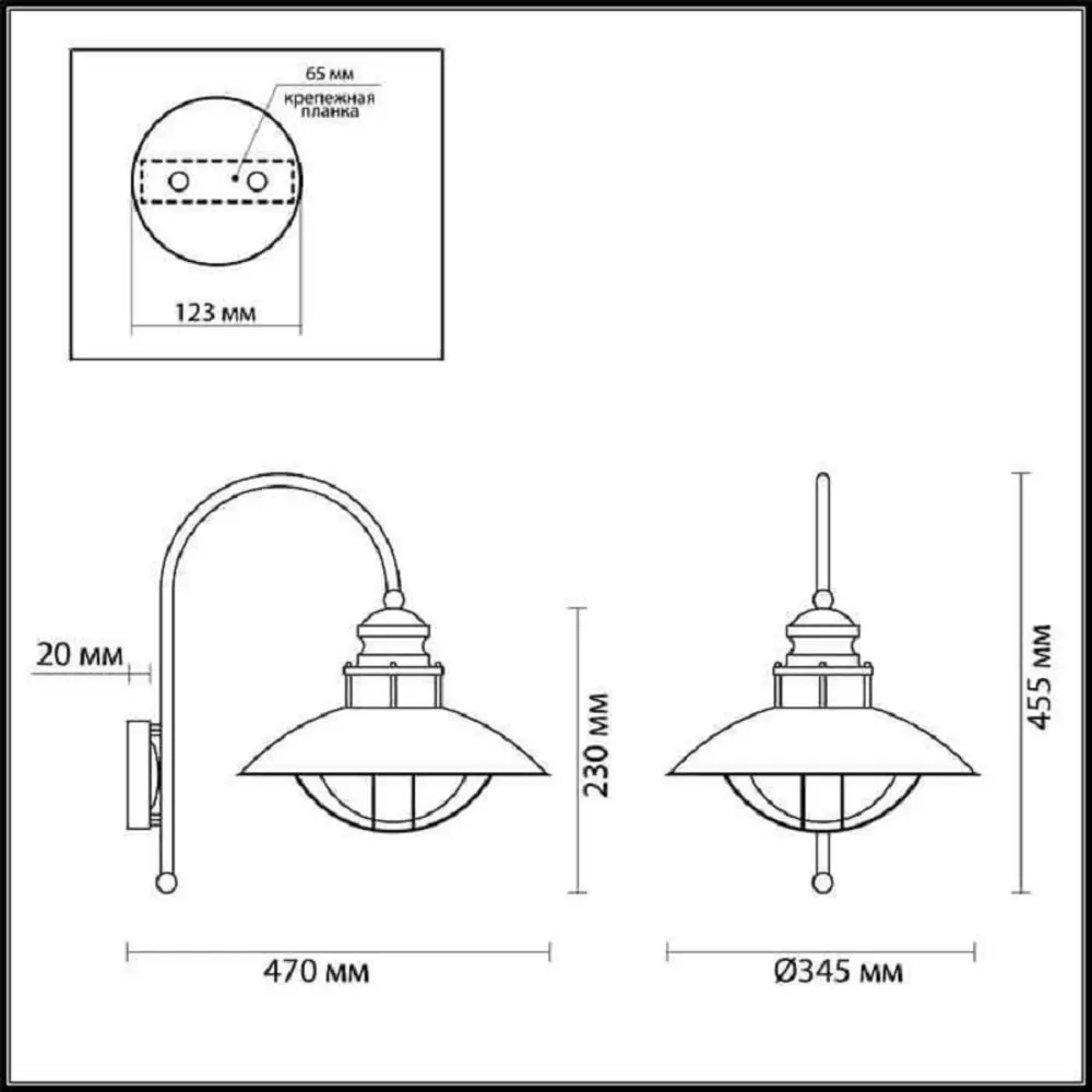 Фото 3 Светильник уличный настенный Odeon Light Od_4164_1wa 60 Вт IP44 цвет коричневый Фото 3 Светильник уличный настенный Odeon Light Od_4164_1wa 60 Вт IP44 цвет коричневый