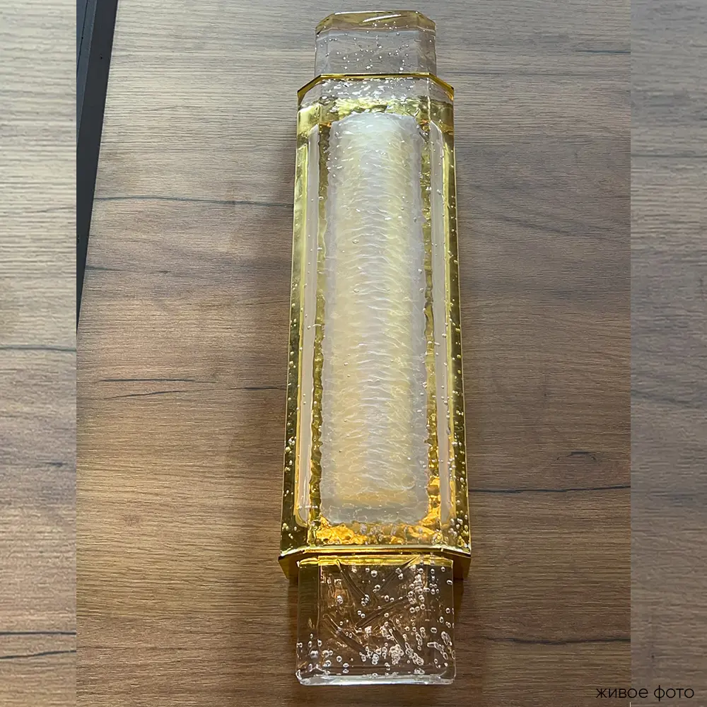 Фото 6 Настенный светильник светодиодный Crystal Lux Caramelo теплый белый свет цвет золото/прозрачный Фото 6 Настенный светильник светодиодный Crystal Lux Caramelo теплый белый свет цвет золото/прозрачный