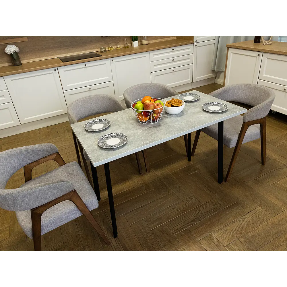 Фото Кухонный стол Diko Loft Delight Dining 120х70х75 см цвет ателье светлый Фото Кухонный стол Diko Loft Delight Dining 120х70х75 см цвет ателье светлый