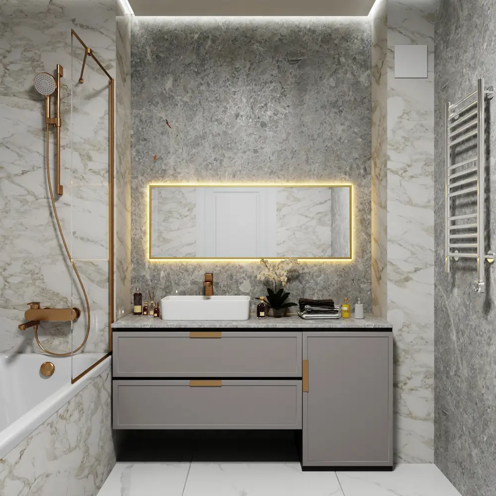 Фото 3 Зеркало со встроенной подсветкой One mirror 13050зст 50x130 см Фото 3 Зеркало со встроенной подсветкой One mirror 13050зст 50x130 см