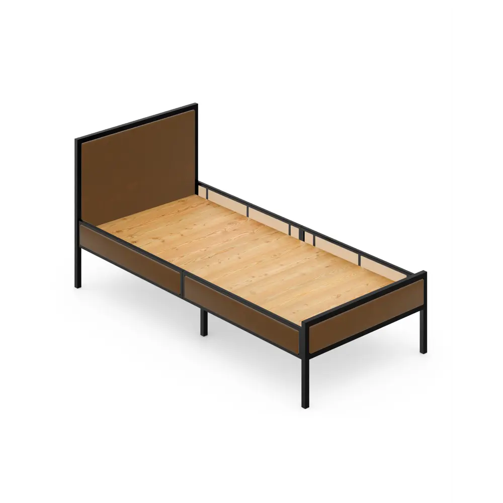 Фото Кровать Solarius kr80loft-obiv-rs9-black-full Кровать Лофт сплошное 85 x 90 x 206 см дсп цвет коричневый/черный Фото Кровать Solarius kr80loft-obiv-rs9-black-full Кровать Лофт сплошное 85 x 90 x 206 см дсп цвет коричневый/черный