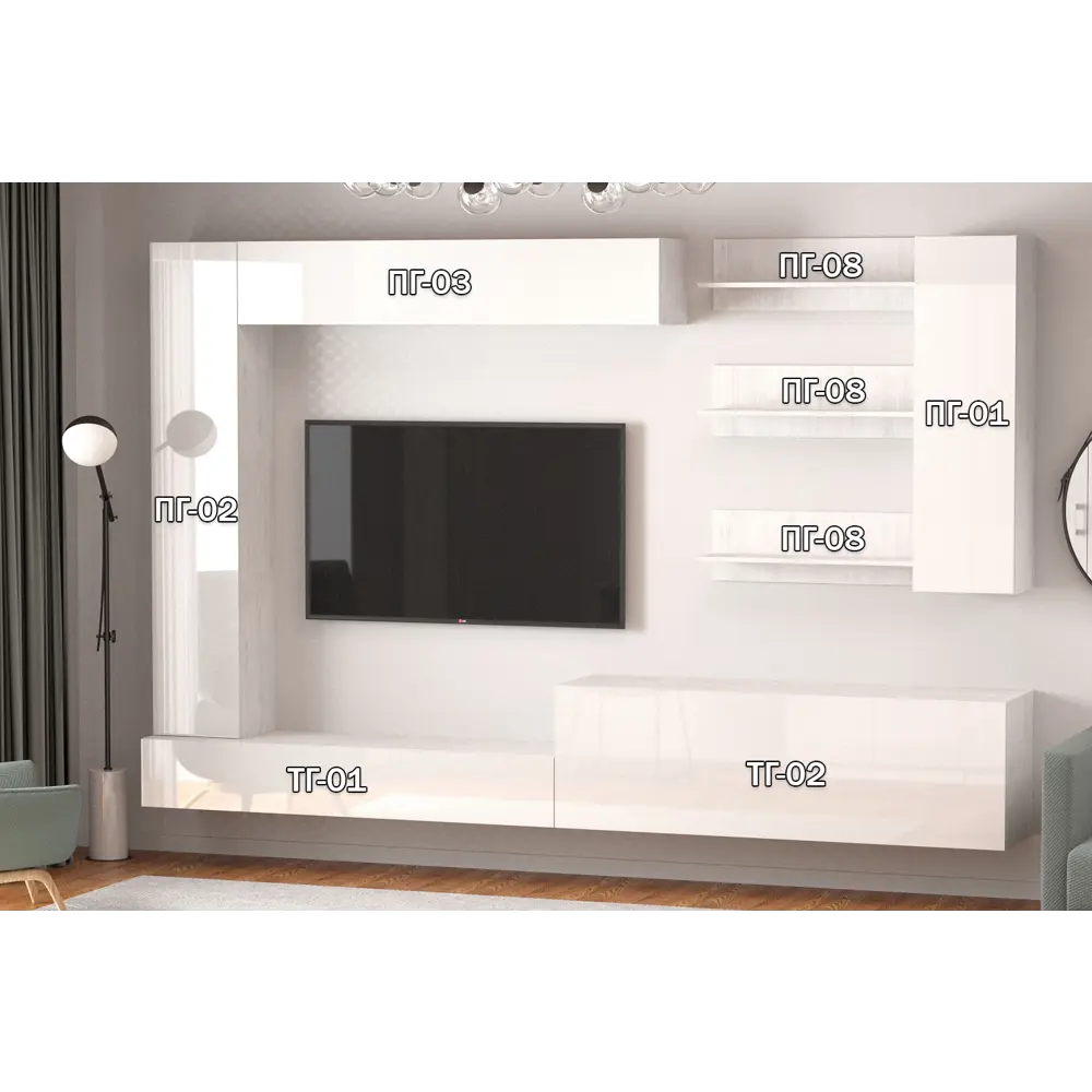 Фото 6 Полка Furnistyle 11660 35x120x32 см ЛДСП цвет светлое дерево, белый глянец Фото 6 Полка Furnistyle 11660 35x120x32 см ЛДСП цвет светлое дерево, белый глянец
