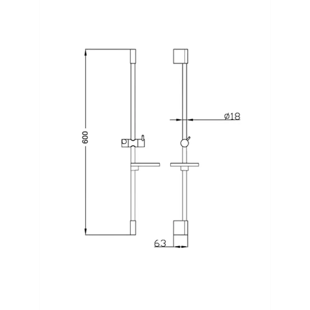 Фото 2 Душевая штанга Esko SR622 цвет хром Фото 2 Душевая штанга Esko SR622 цвет хром
