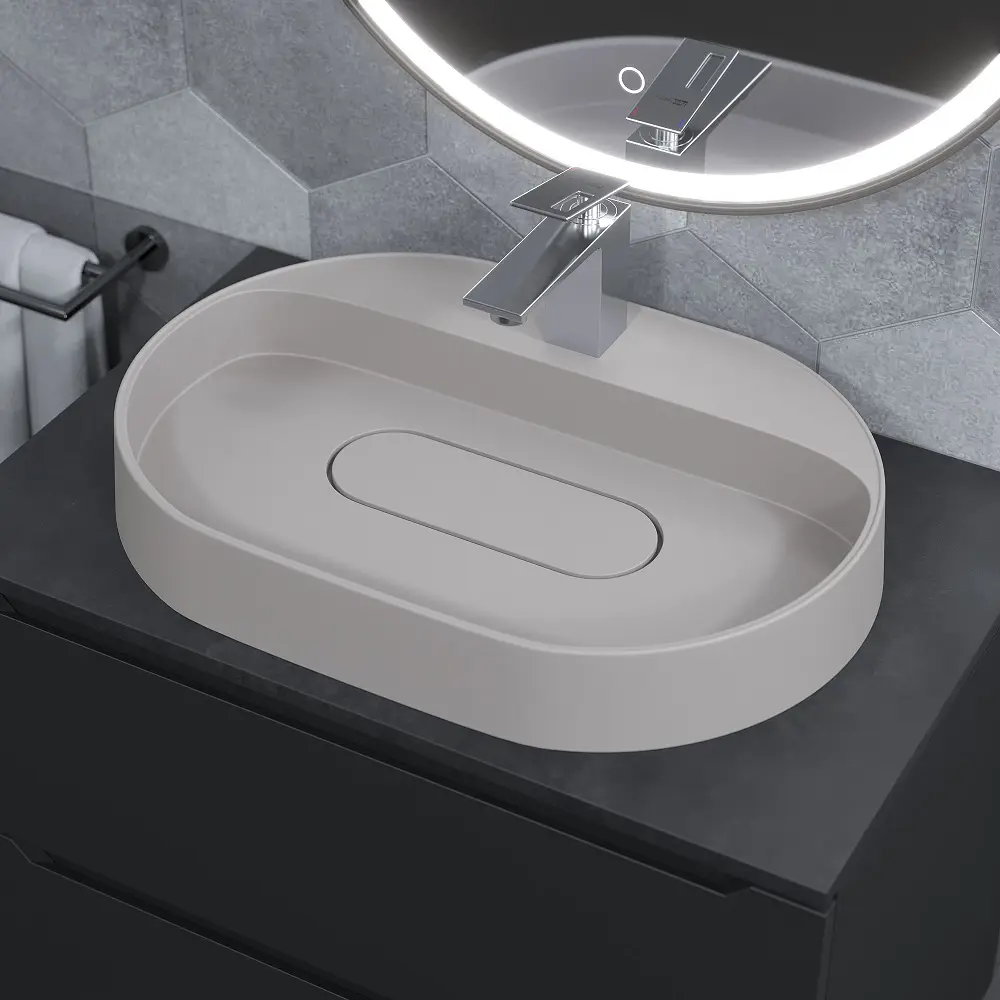 Фото 4 Раковина мебельная Uperwood 291030521 Tanos Quartz 55см цвет жасмин