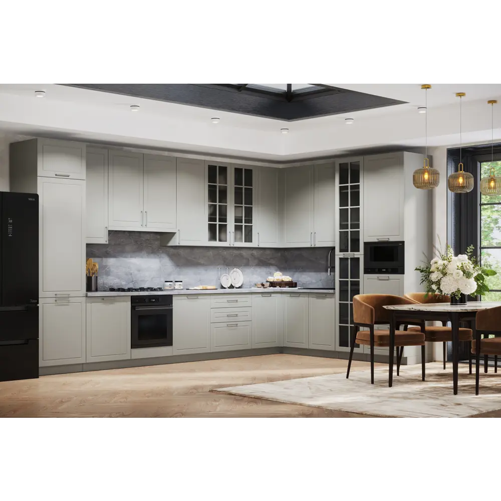 Фото 7 Кухонный гарнитур Safina grand Стелла 60x249x55 см ЛДСП цвет песчаного цвета, серый Фото 7 Кухонный гарнитур Safina grand Стелла 60x249x55 см ЛДСП цвет песчаного цвета, серый