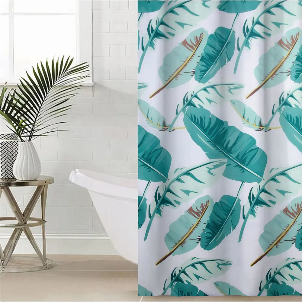 Фото Шторка для ванной комнаты Доляна 3096031 180x180см цвет разноцветный