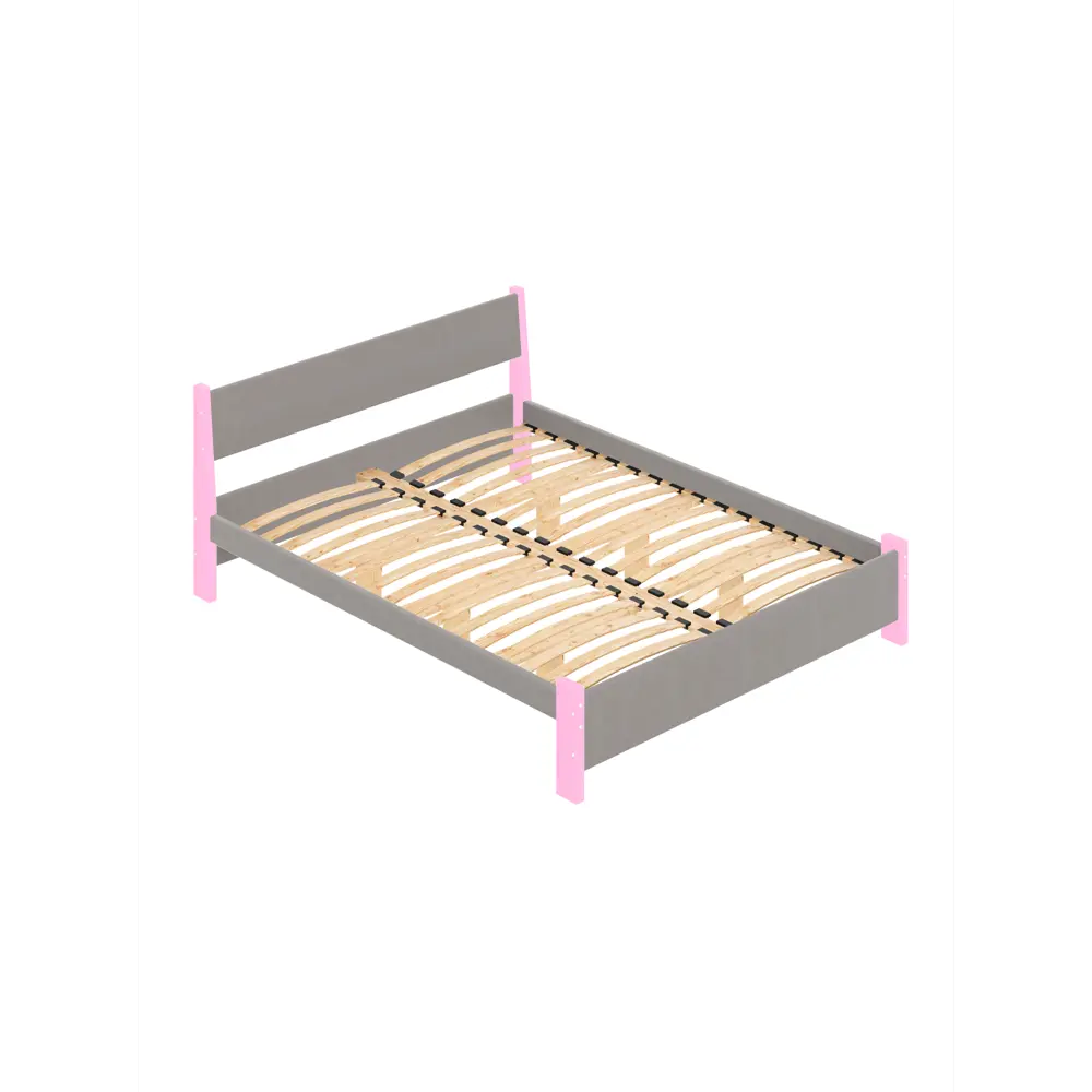 Фото Кровать Solarius Мишка орто основание 170x80x210см дерево цвет светло-серый/розовый Фото Кровать Solarius Мишка орто основание 170x80x210см дерево цвет светло-серый/розовый