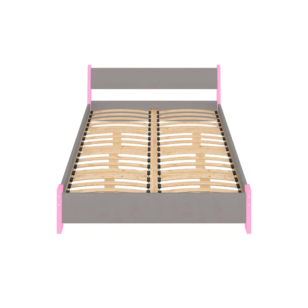 Фото 3 Кровать Solarius Мишка орто основание 170x80x210см дерево цвет светло-серый/розовый Фото 3 Кровать Solarius Мишка орто основание 170x80x210см дерево цвет светло-серый/розовый