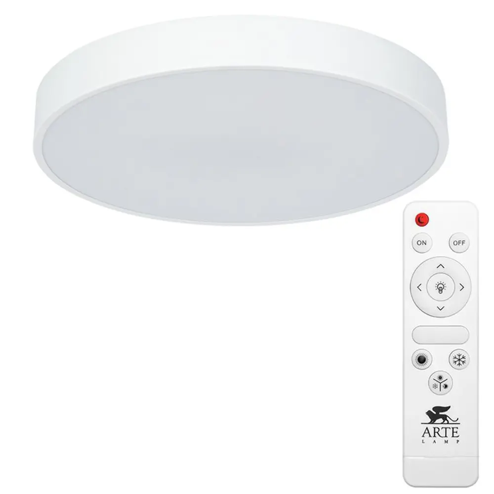 Фото Светильник настенно-потолочный светодиодный Arte Lamp Arena Ar_a2661pl-1wh с пультом управления 17.6 м² нейтральный белый свет цвет прозрачный Фото Светильник настенно-потолочный светодиодный Arte Lamp Arena Ar_a2661pl-1wh с пультом управления 17.6 м² нейтральный белый свет цвет прозрачный