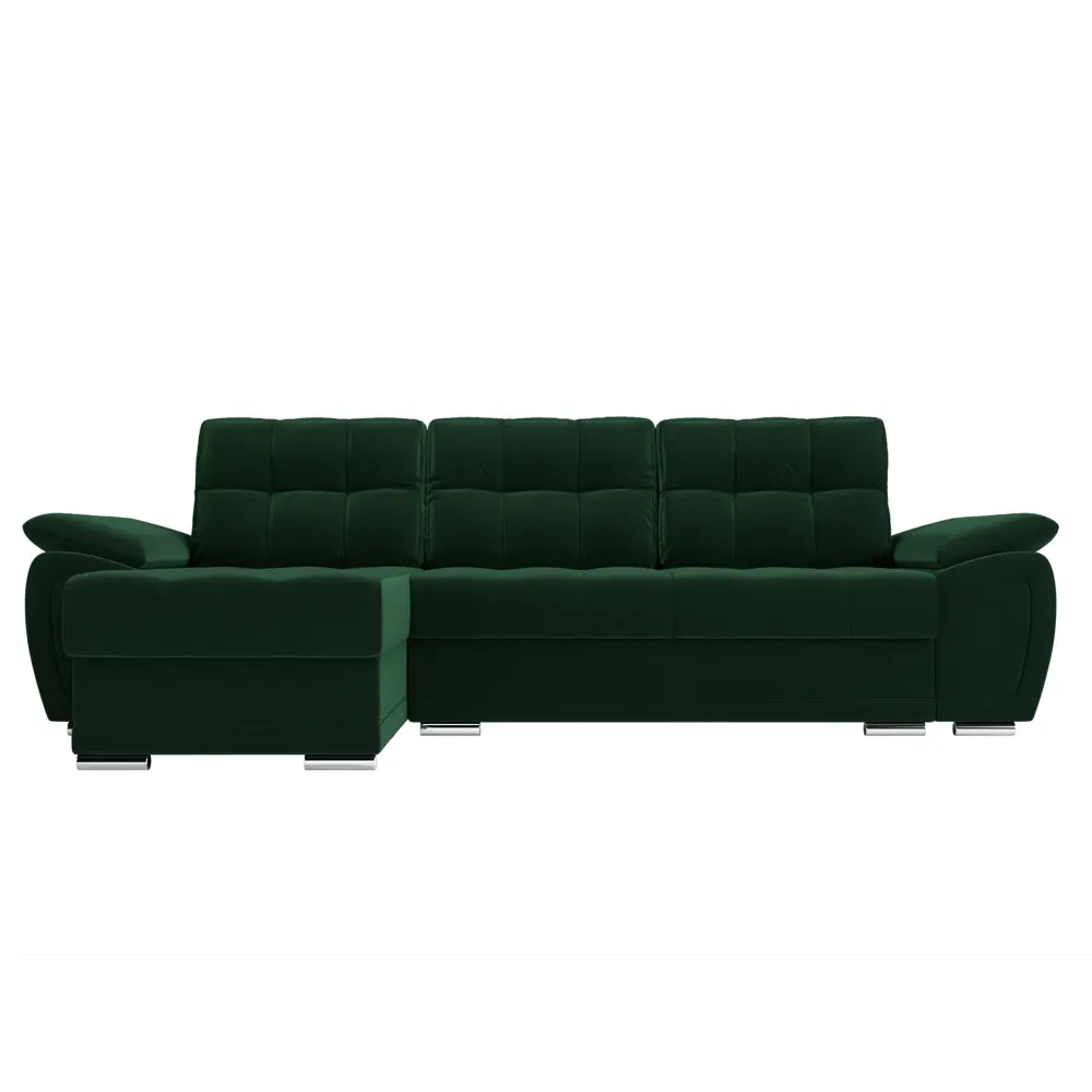Фото 2 Диван Лига диванов Нэстор 264x74x147 см велюр цвет зеленый