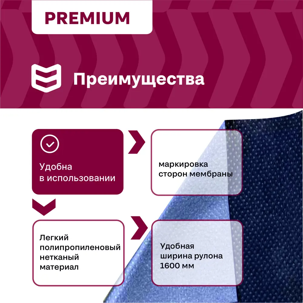 Фото 4 Гидропароизоляционная мембрана Izoway C Premium 70г/м² 70м² Фото 4 Гидропароизоляционная мембрана Izoway C Premium 70г/м² 70м²