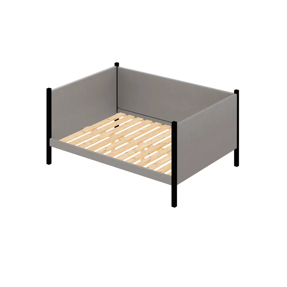 Фото 3 Кровать Solarius Тахта двуспальная мягкая 1672 130 x 101 x 210 см дерево цвет светло-серый/оникс Фото 3 Кровать Solarius Тахта двуспальная мягкая 1672 130 x 101 x 210 см дерево цвет светло-серый/оникс