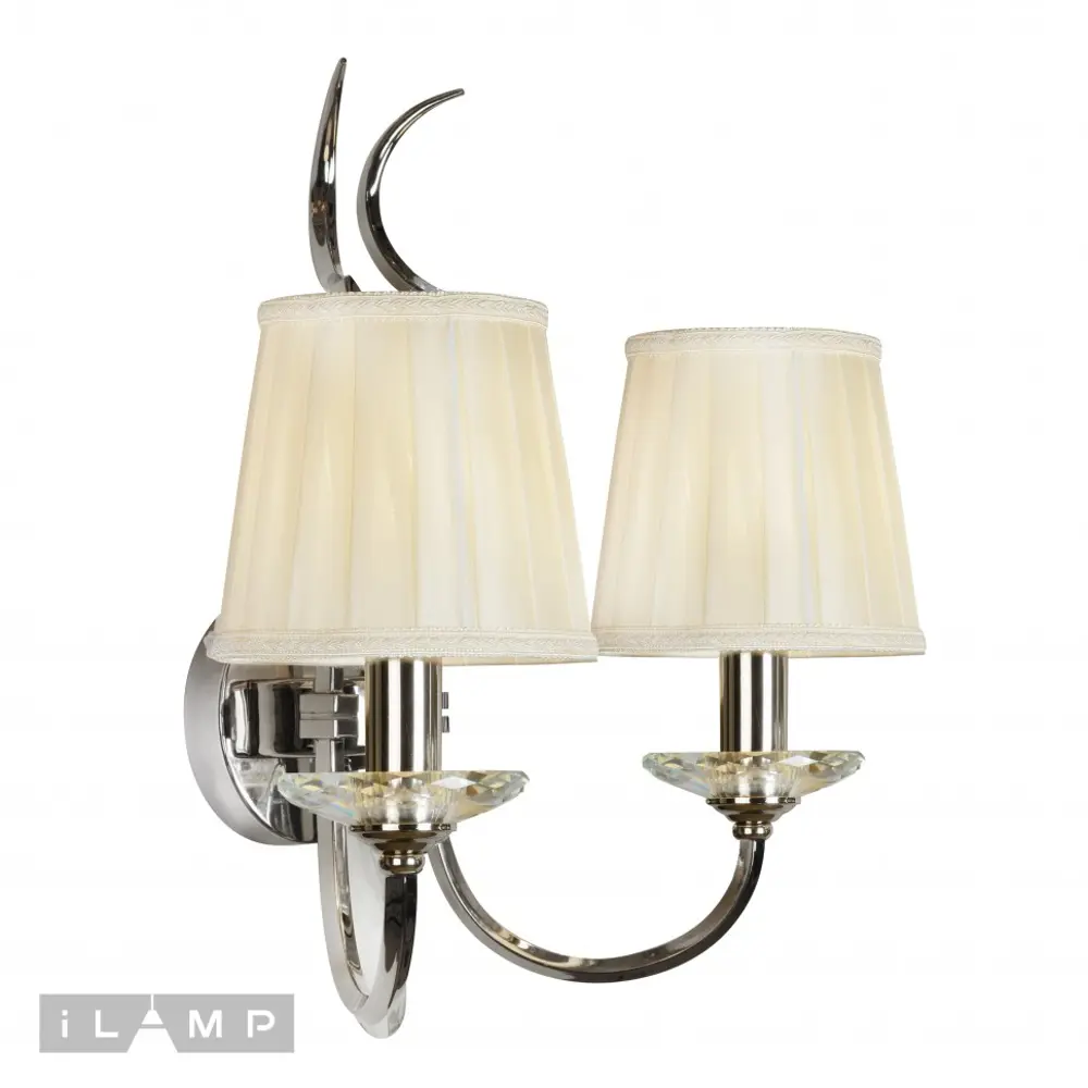 Фото 3 Бра iLamp Charm W2508-2 nic, цвет белый Фото 3 Бра iLamp Charm W2508-2 nic, цвет белый