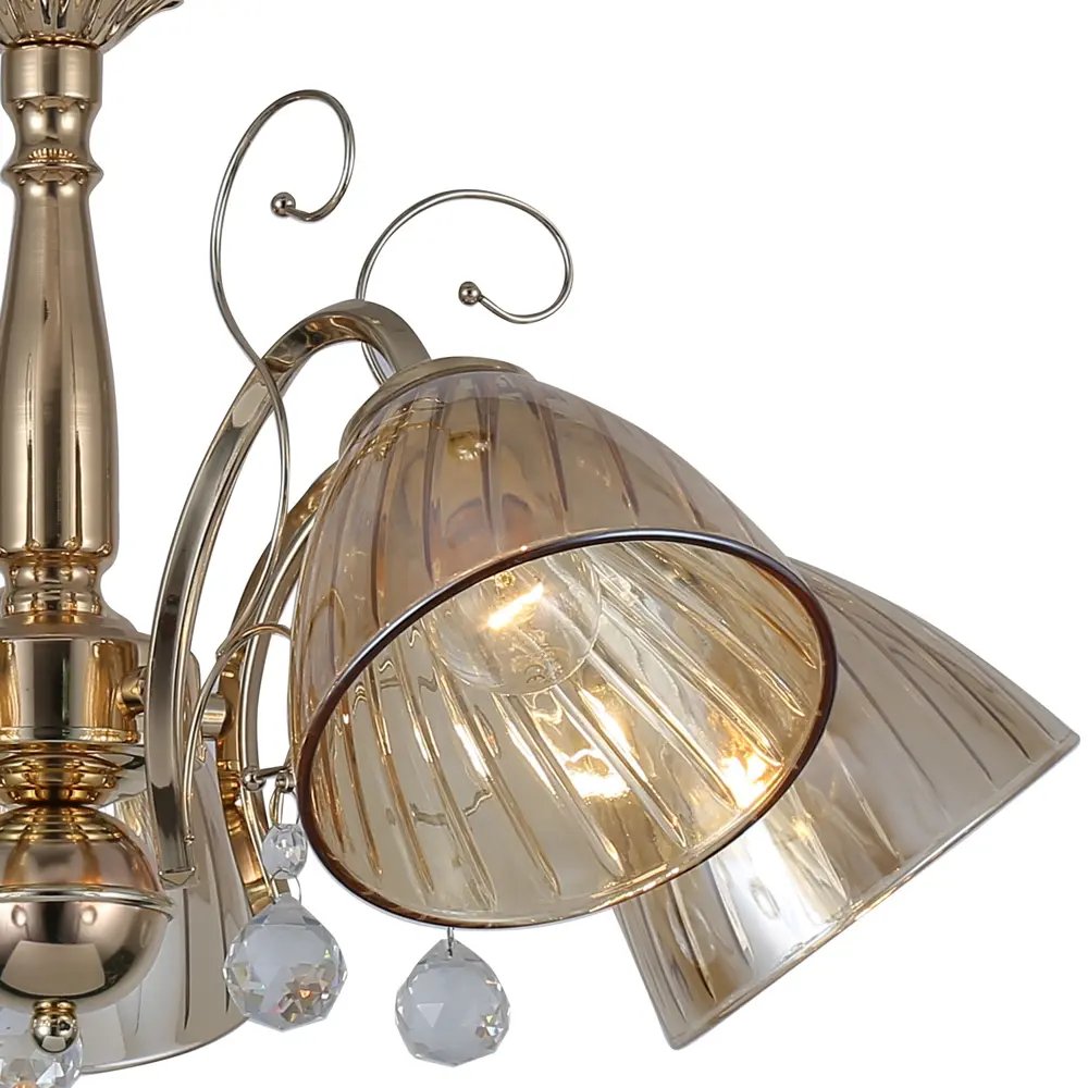 Фото 9 Люстра подвесная Reluce Нет 06510-0.4-05 5 лампа 10 м² цвет золото