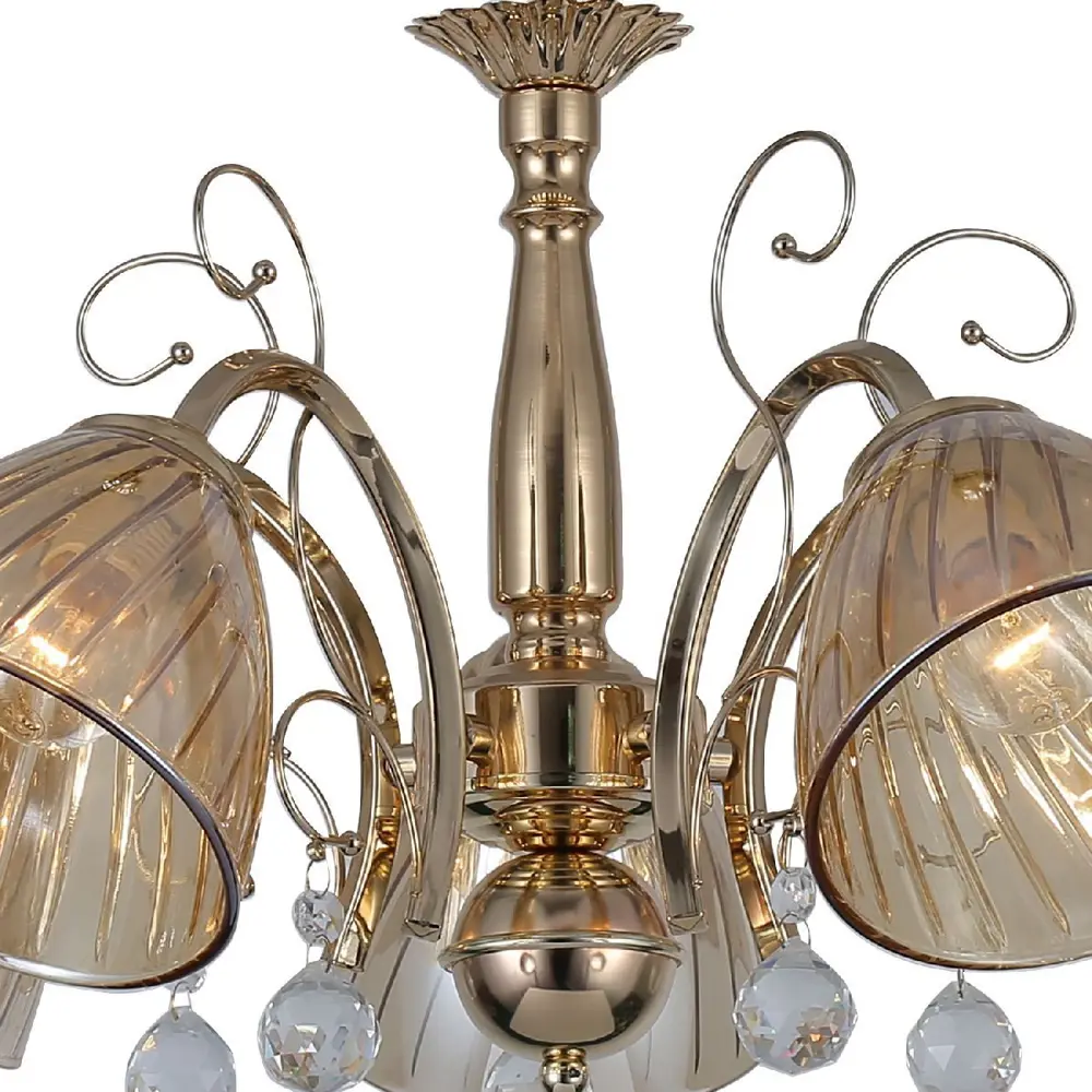 Фото 6 Люстра подвесная Reluce Нет 06510-0.4-05 5 лампа 10 м² цвет золото